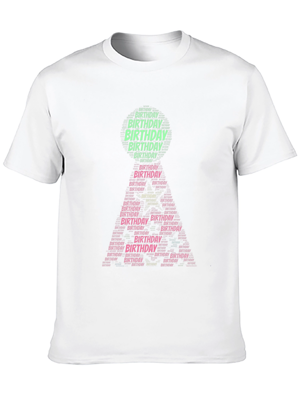 Birthday Word Art T-Shirt - Black