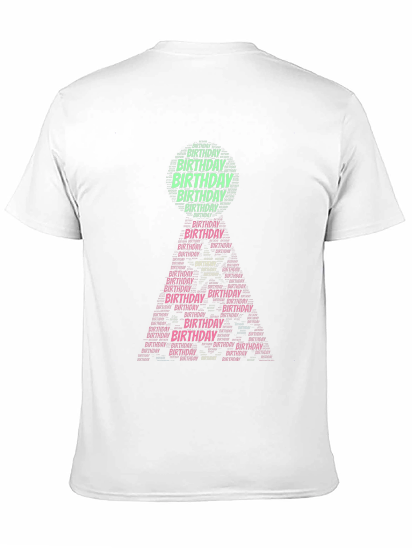 Birthday Word Art T-Shirt - Black