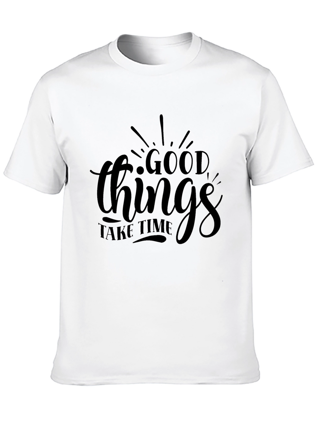 Good Things Take Time Black Graphic Tee