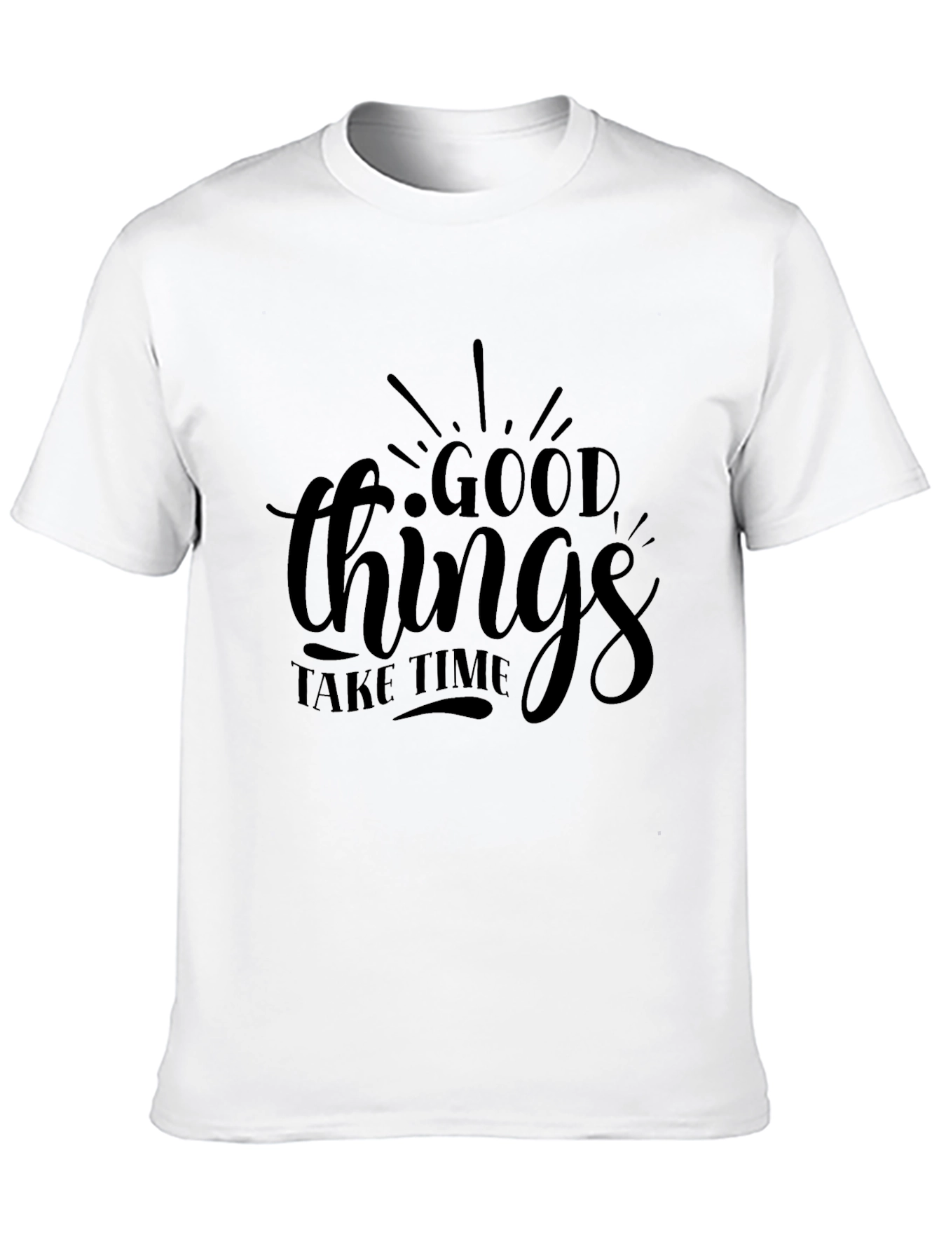 Good Things Take Time Black Graphic Tee