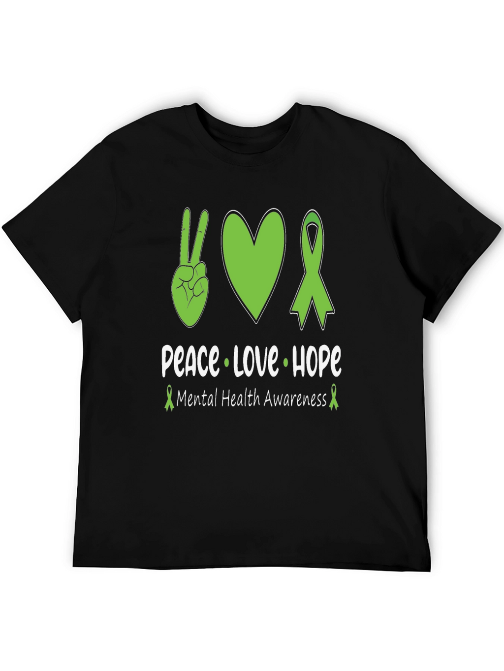 Peace Love Hope Mental Health Awareness T-Shirt