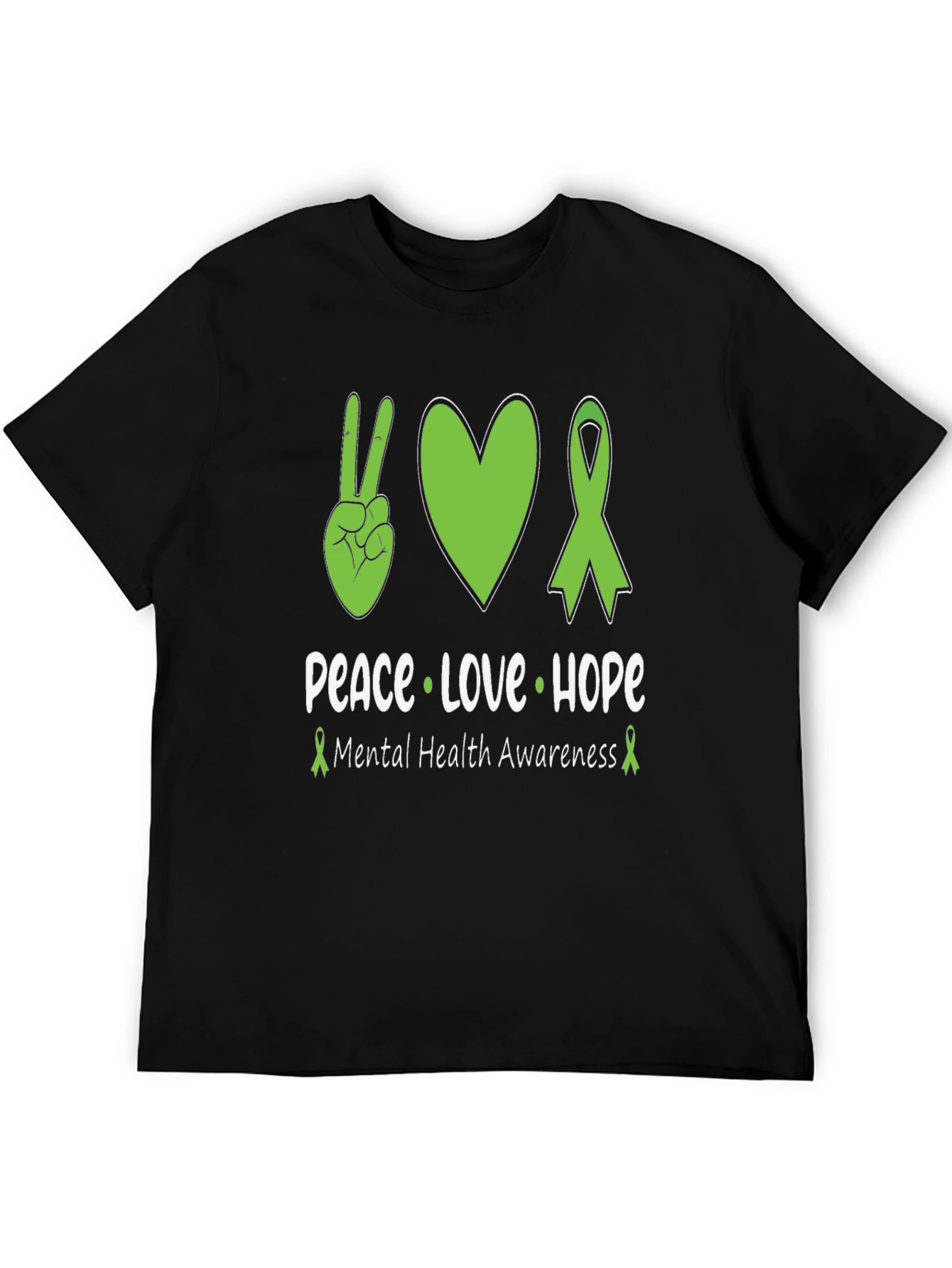 Peace Love Hope Mental Health Awareness T-Shirt