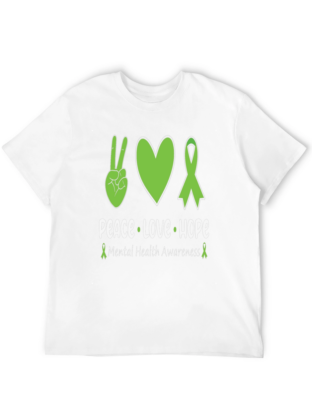 Peace Love Hope Mental Health Awareness T-Shirt