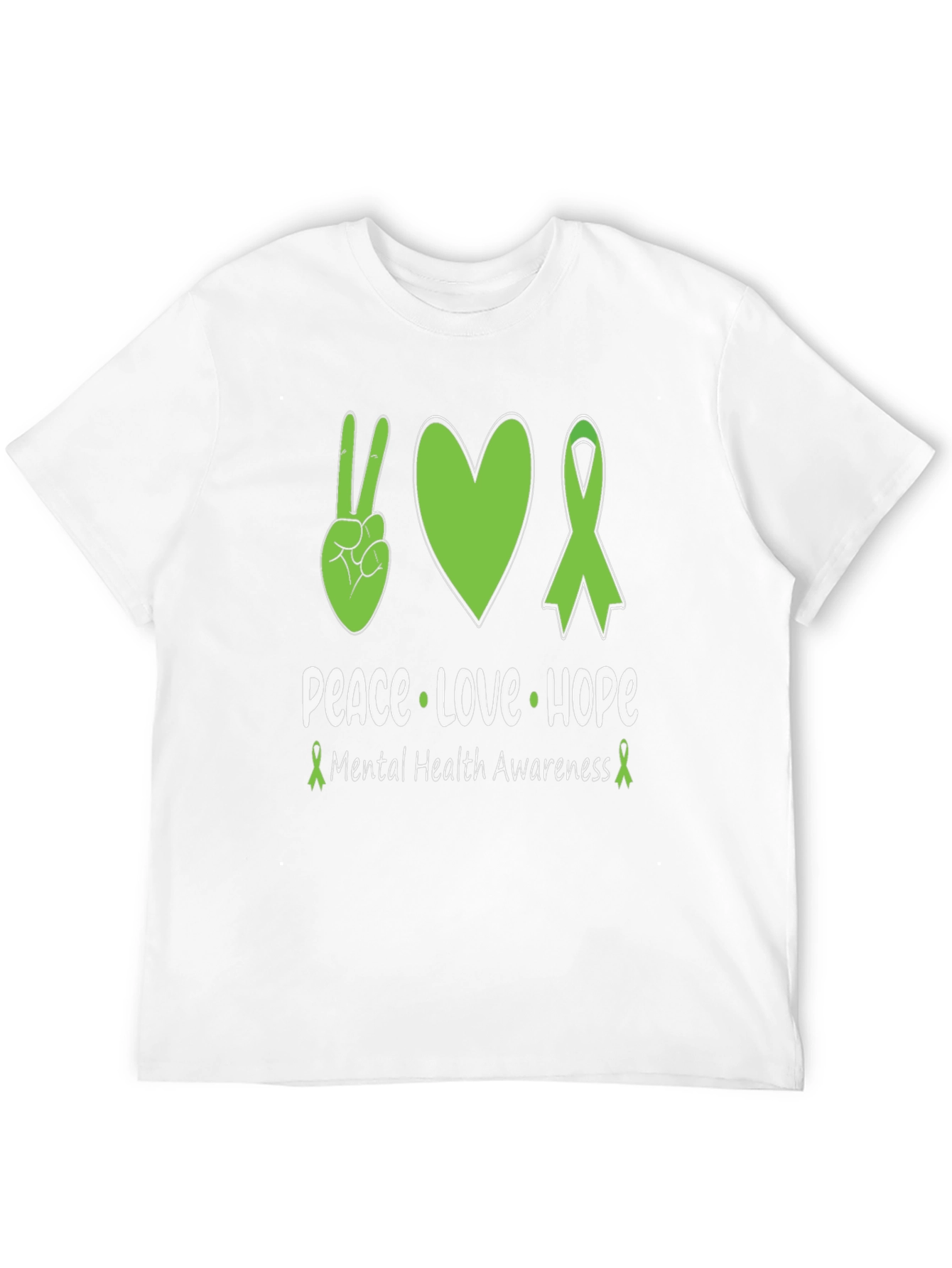 Peace Love Hope Mental Health Awareness T-Shirt