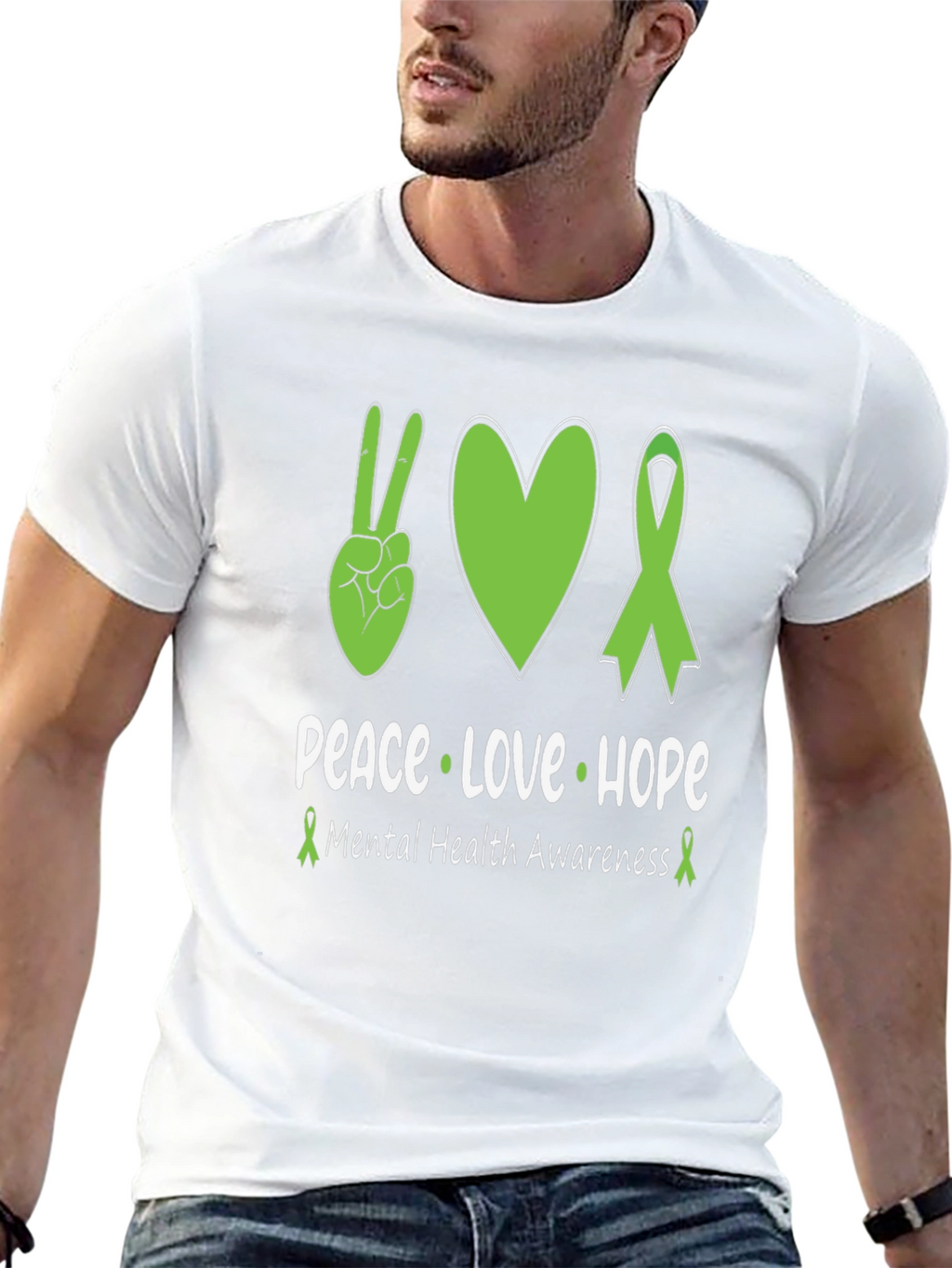 Peace Love Hope Mental Health Awareness T-Shirt