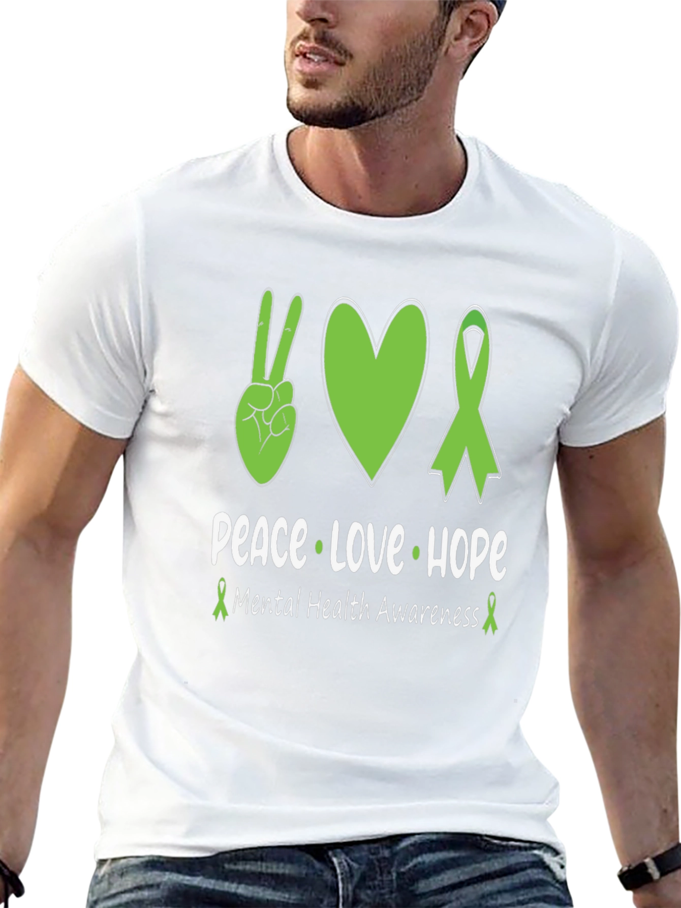 Peace Love Hope Mental Health Awareness T-Shirt