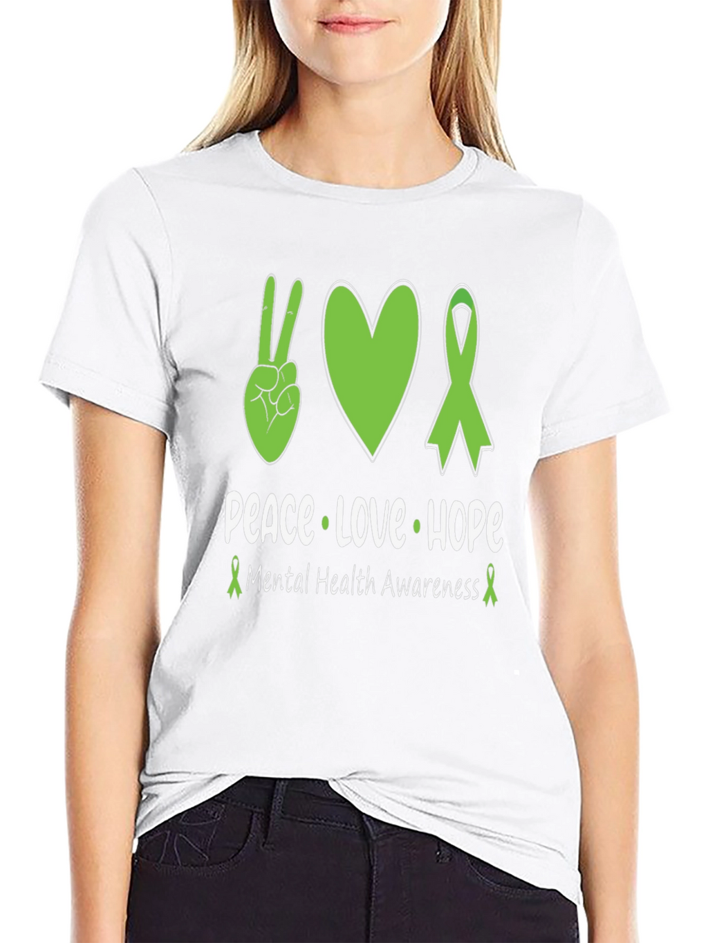 Peace Love Hope Mental Health Awareness T-Shirt