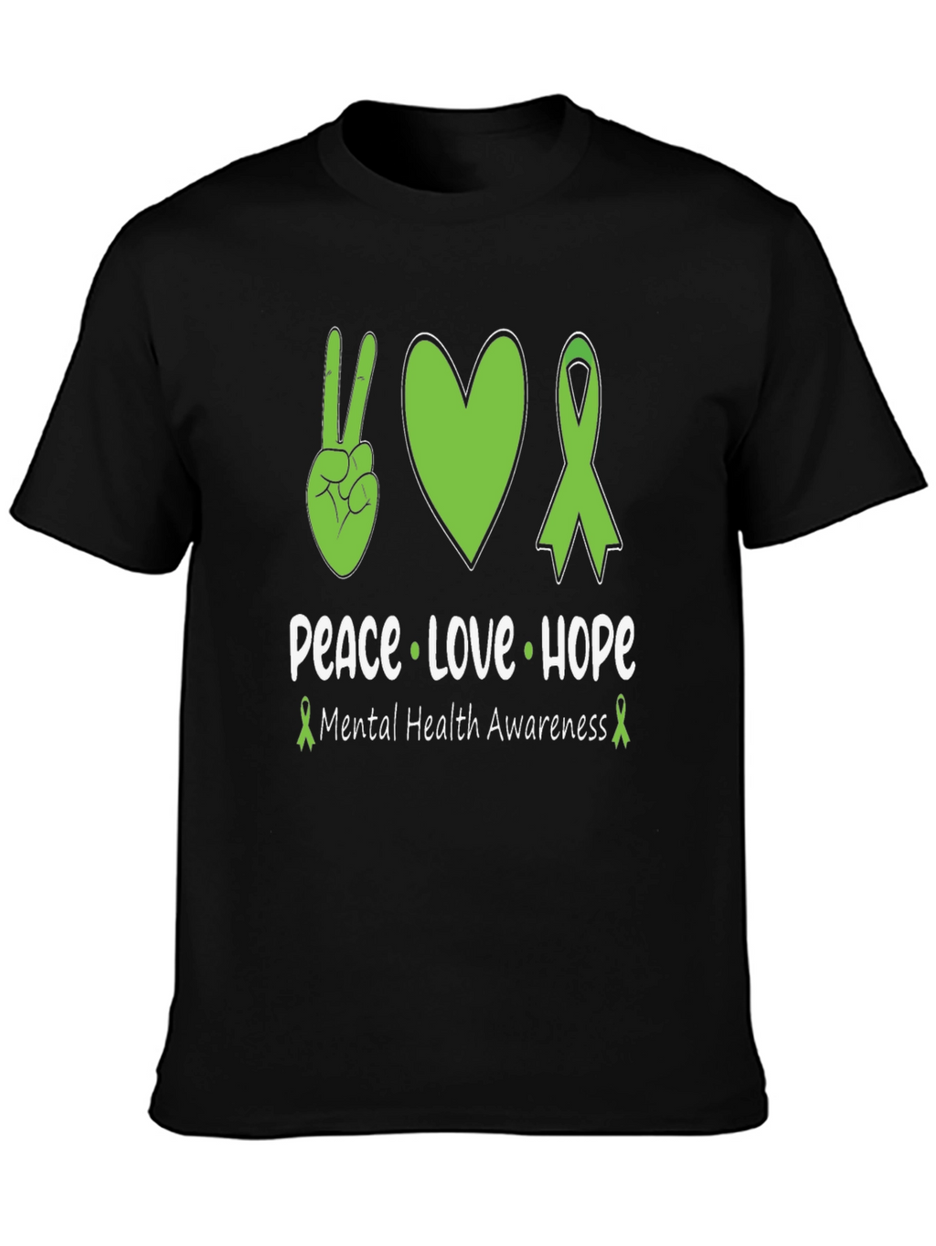Peace Love Hope Mental Health Awareness T-Shirt
