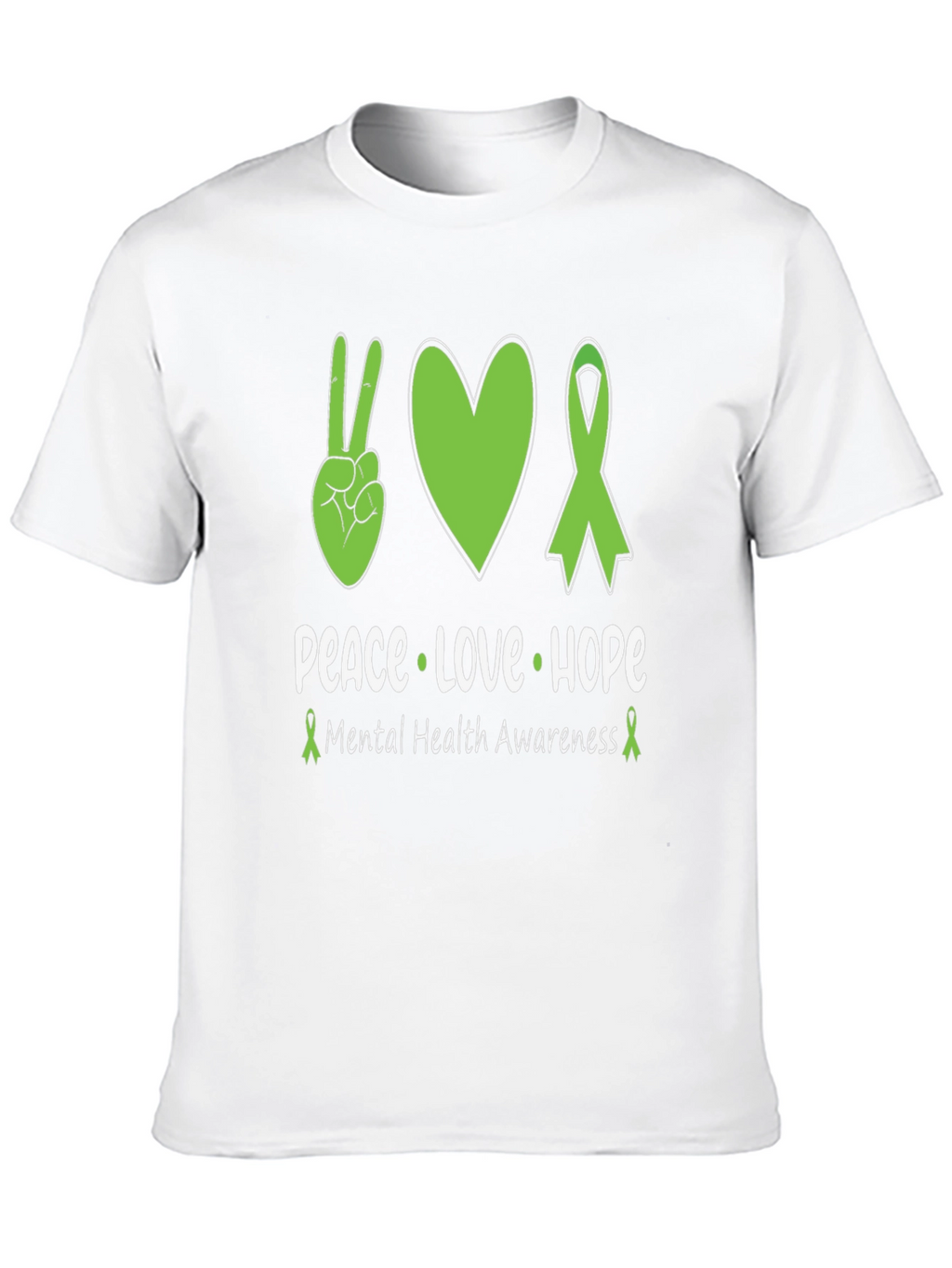 Peace Love Hope Mental Health Awareness T-Shirt