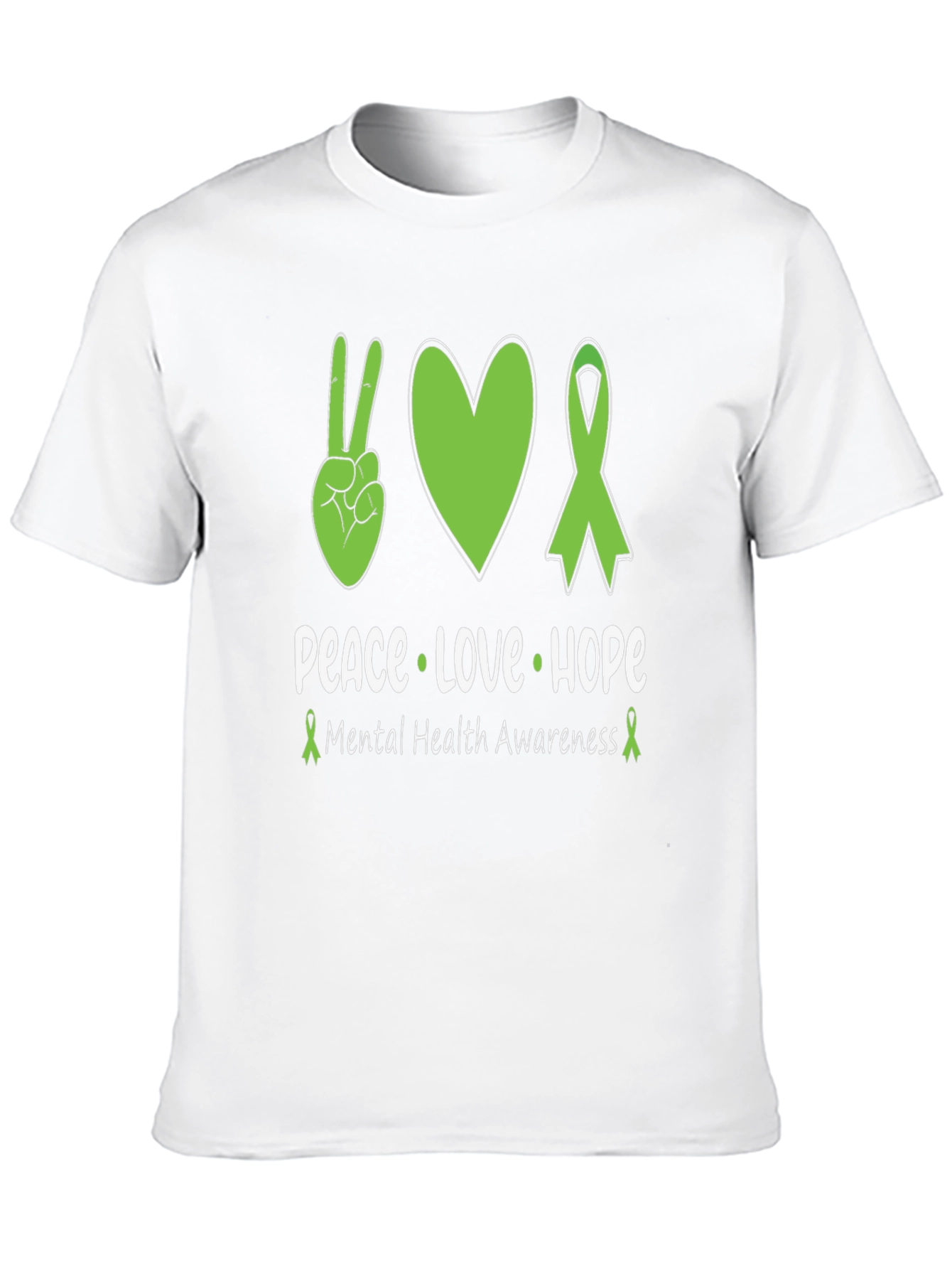 Peace Love Hope Mental Health Awareness T-Shirt