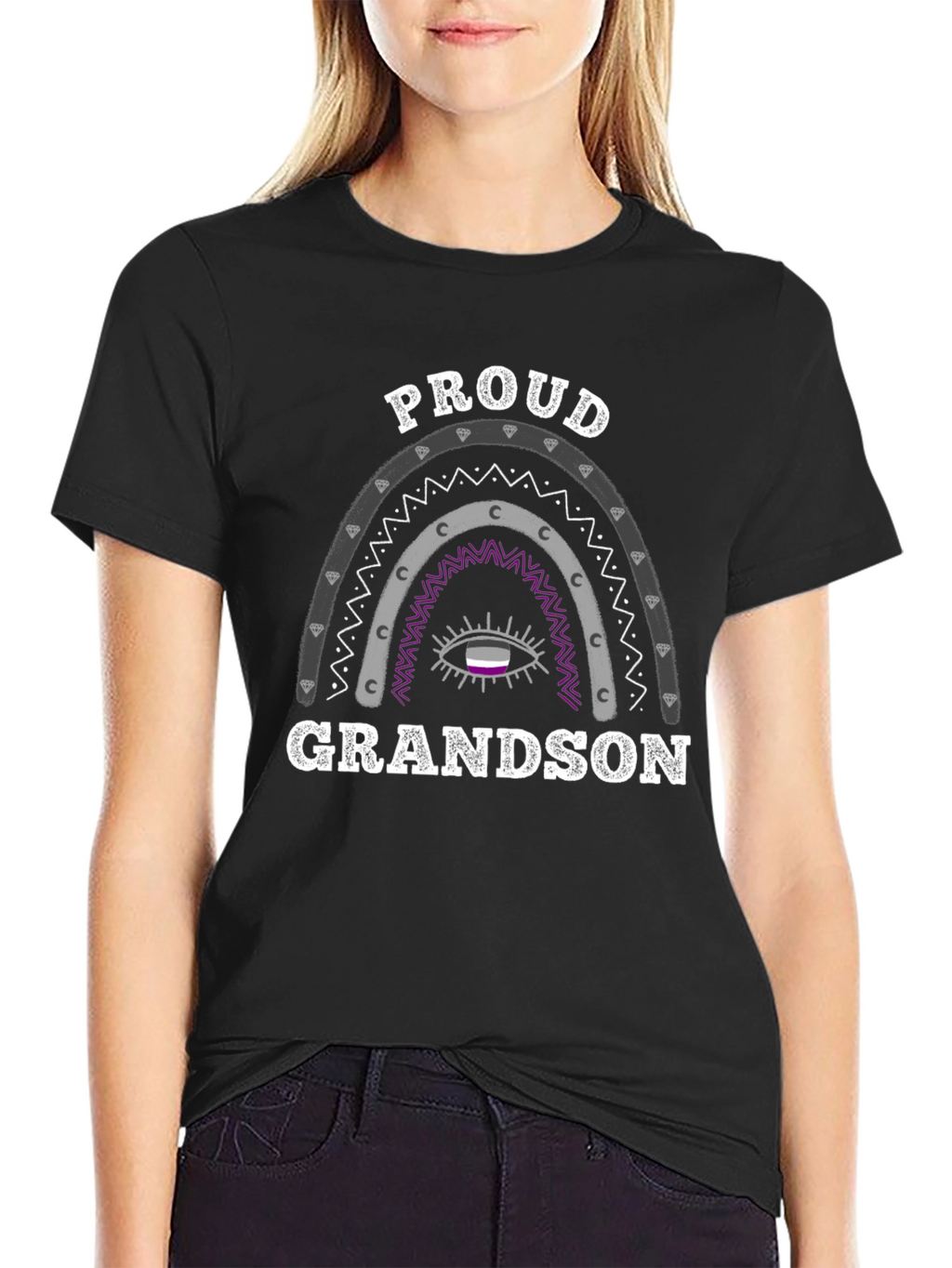 Proud Grandson Asexual Pride T-Shirt