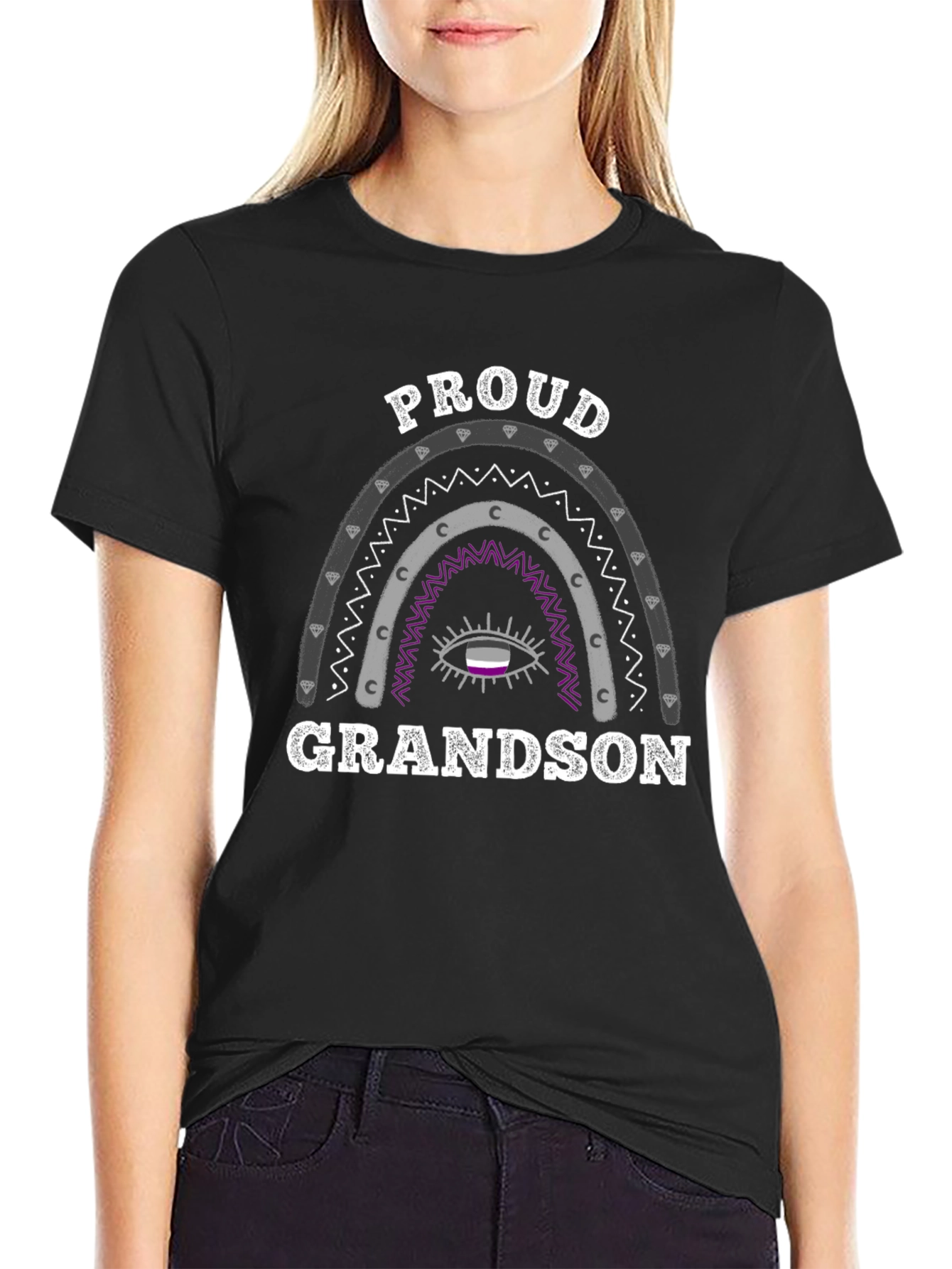 Proud Grandson Asexual Pride T-Shirt