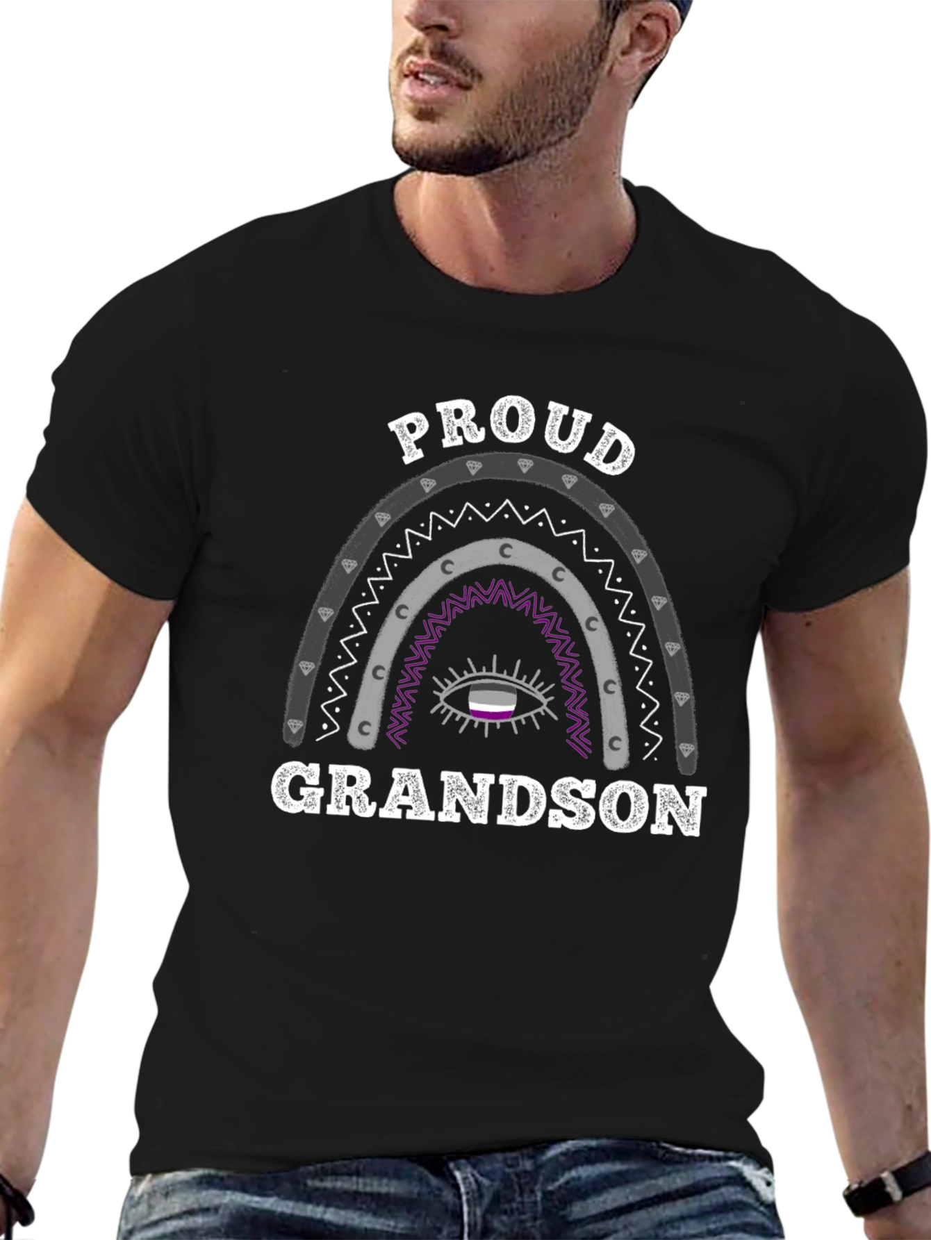 Proud Grandson Asexual Pride T-Shirt