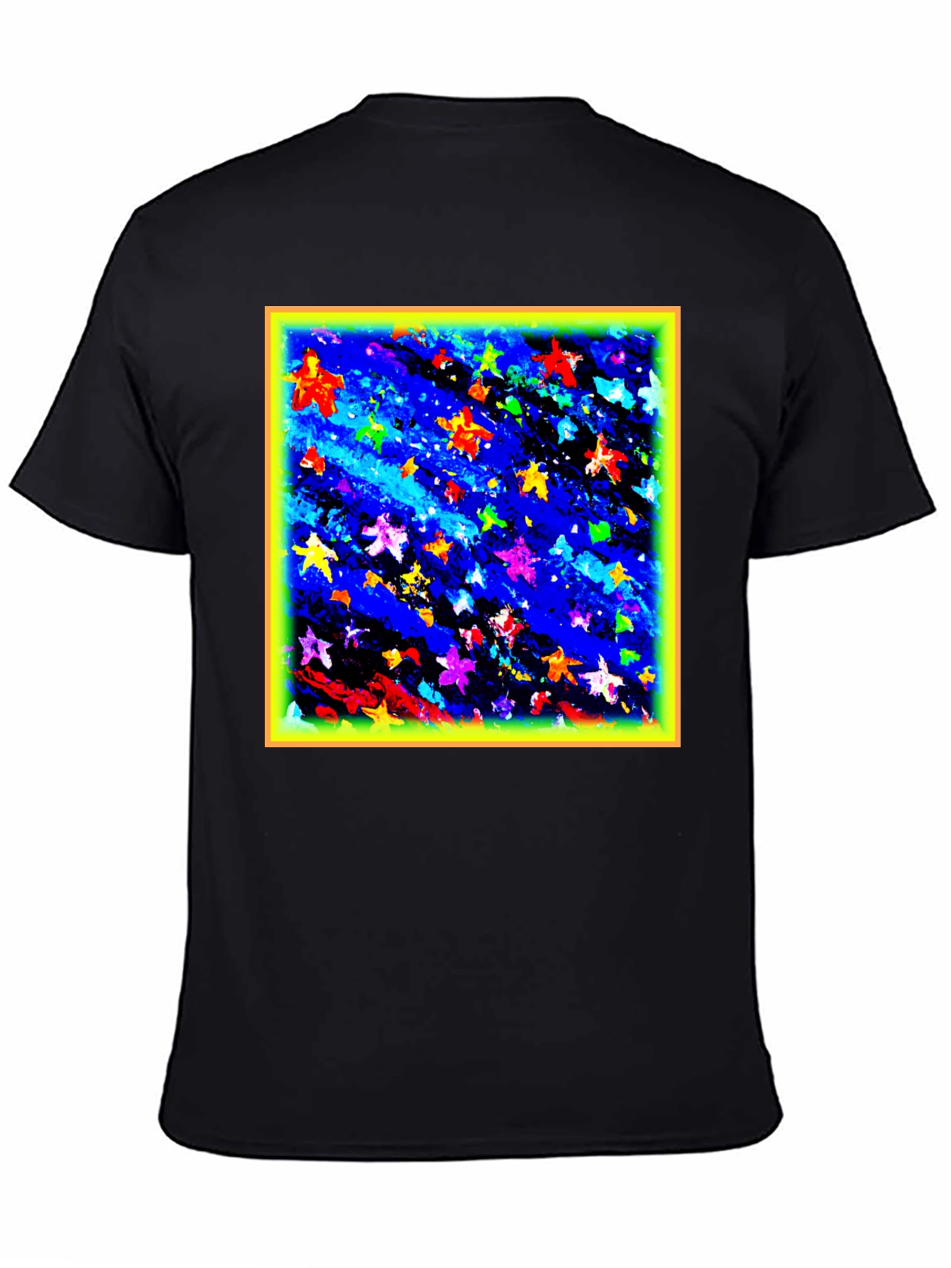 Abstract Stars Black T-Shirt