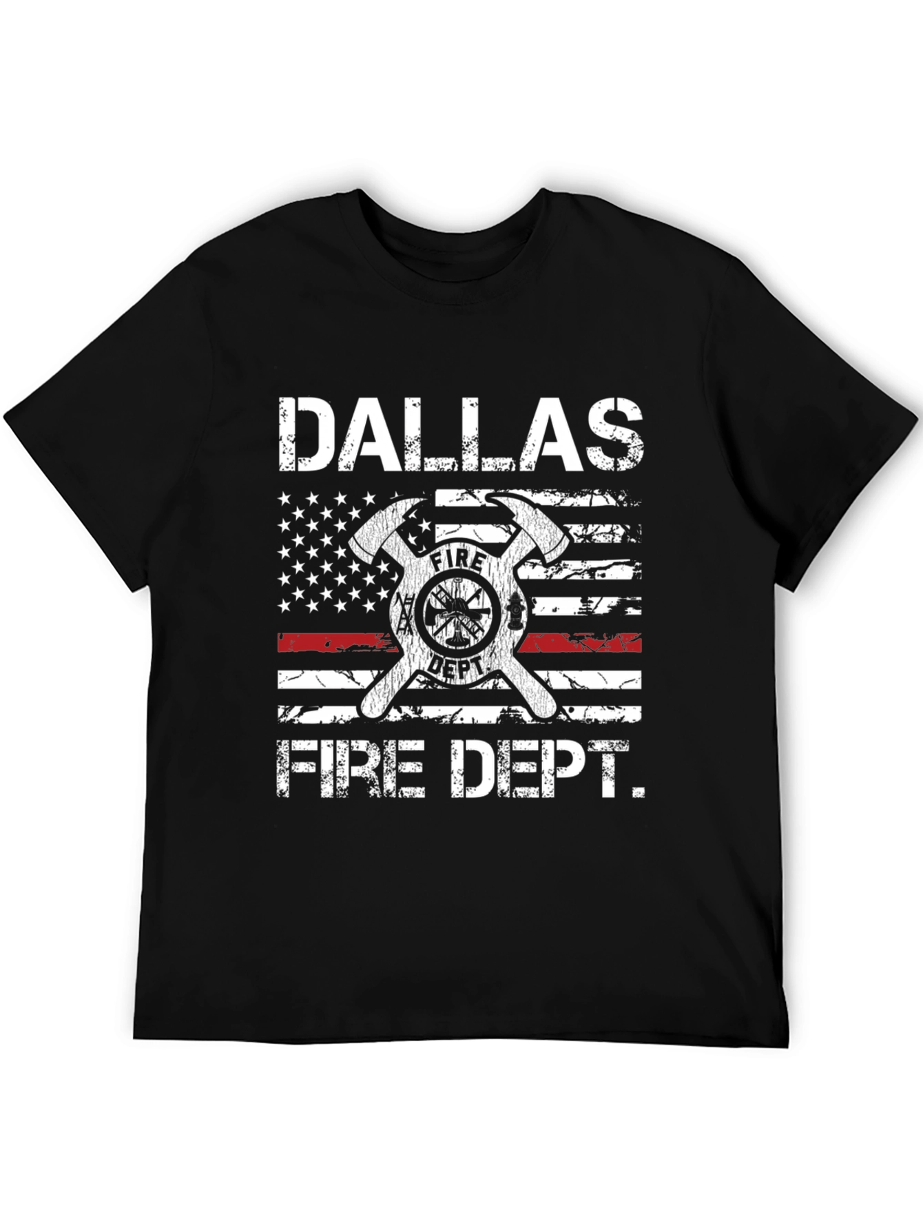 Dallas Fire Dept. Graphic T-Shirt - Patriotic Design
