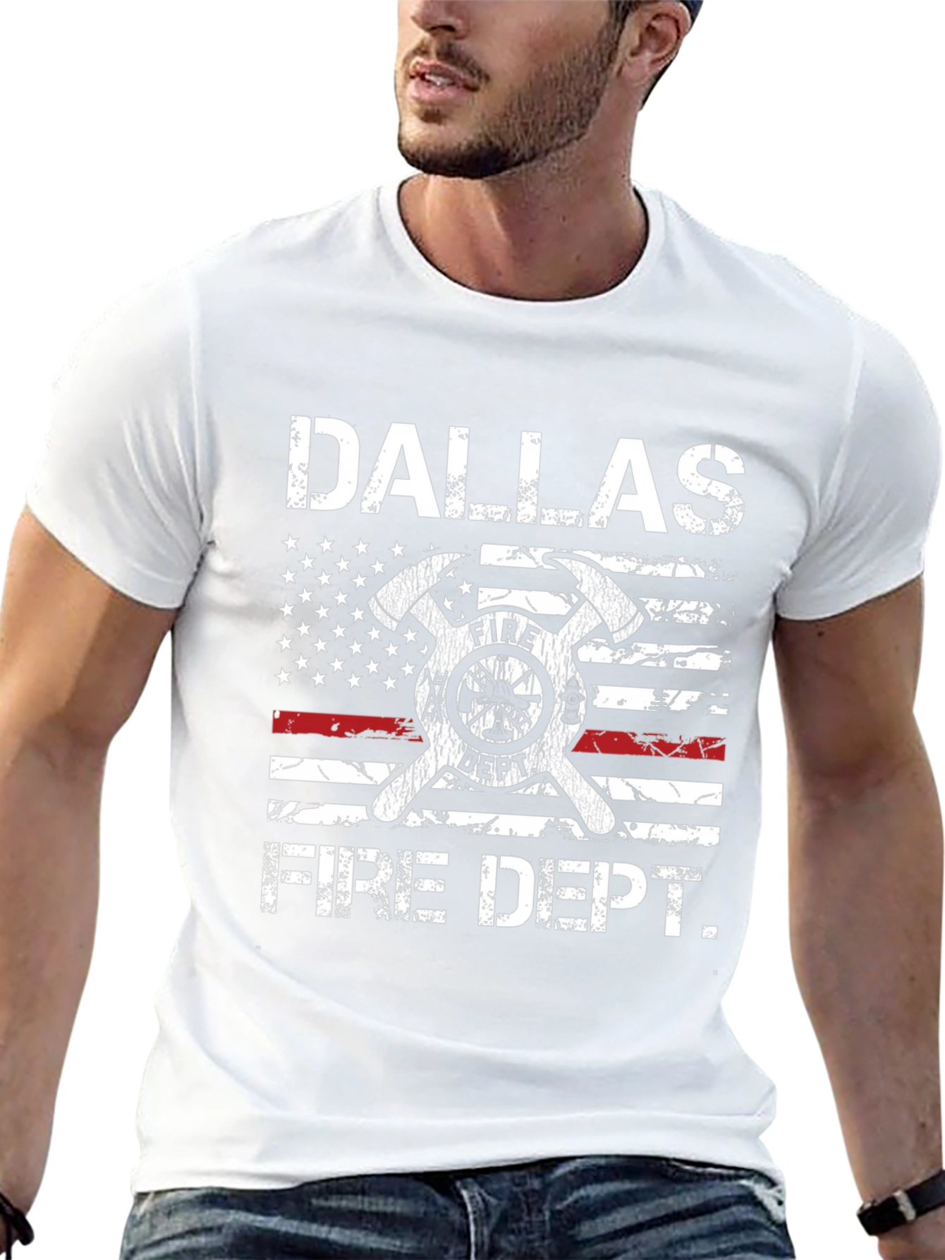 Dallas Fire Dept. Graphic T-Shirt - Patriotic Design