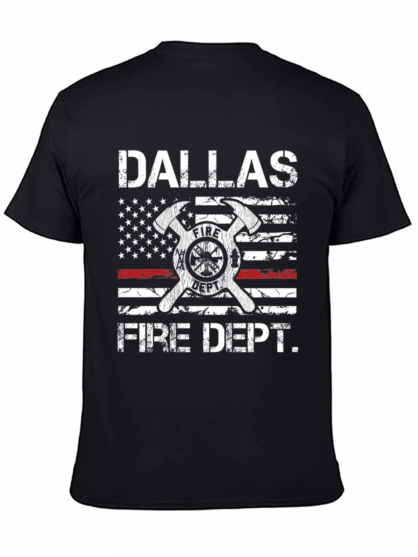 Dallas Fire Dept. Graphic T-Shirt - Patriotic Design