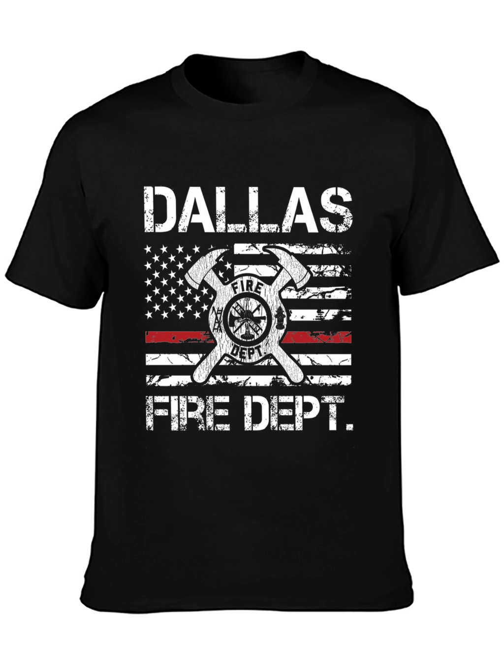 Dallas Fire Dept. Graphic T-Shirt - Patriotic Design
