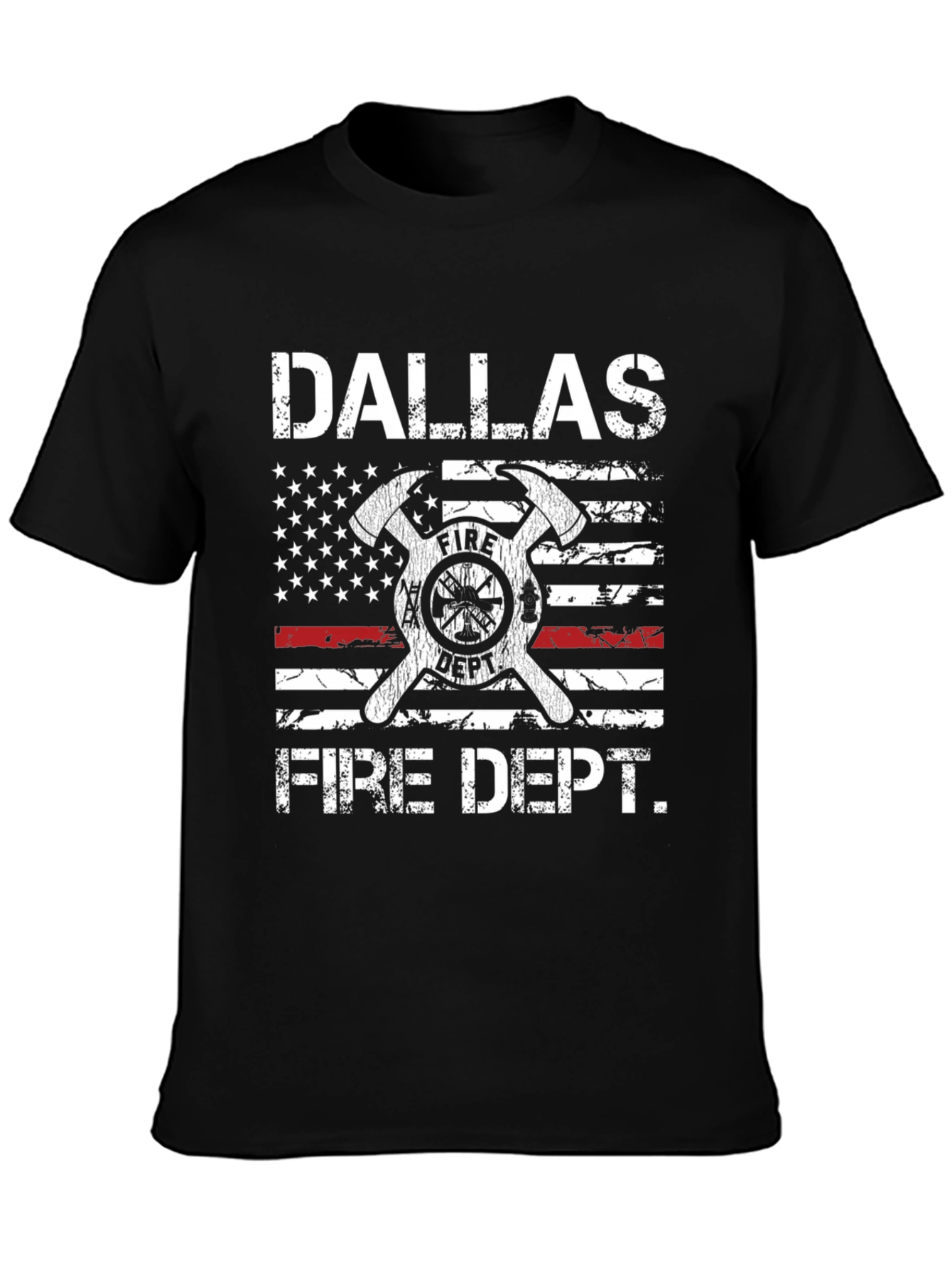 Dallas Fire Dept. Graphic T-Shirt - Patriotic Design