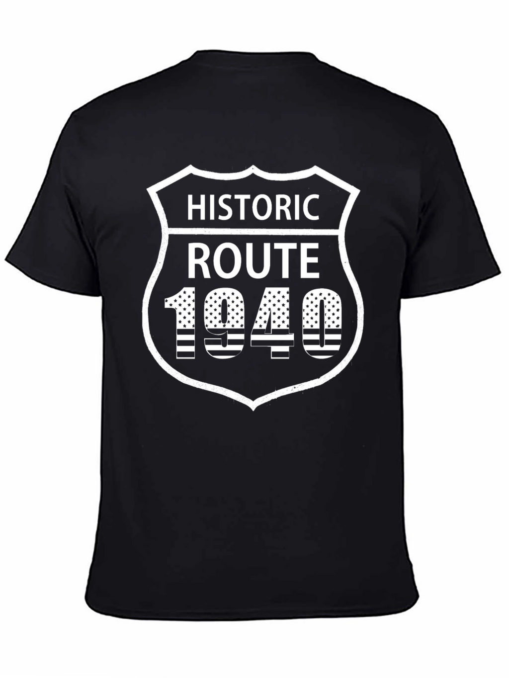 Historic Route 1940 Graphic T-Shirt - Black