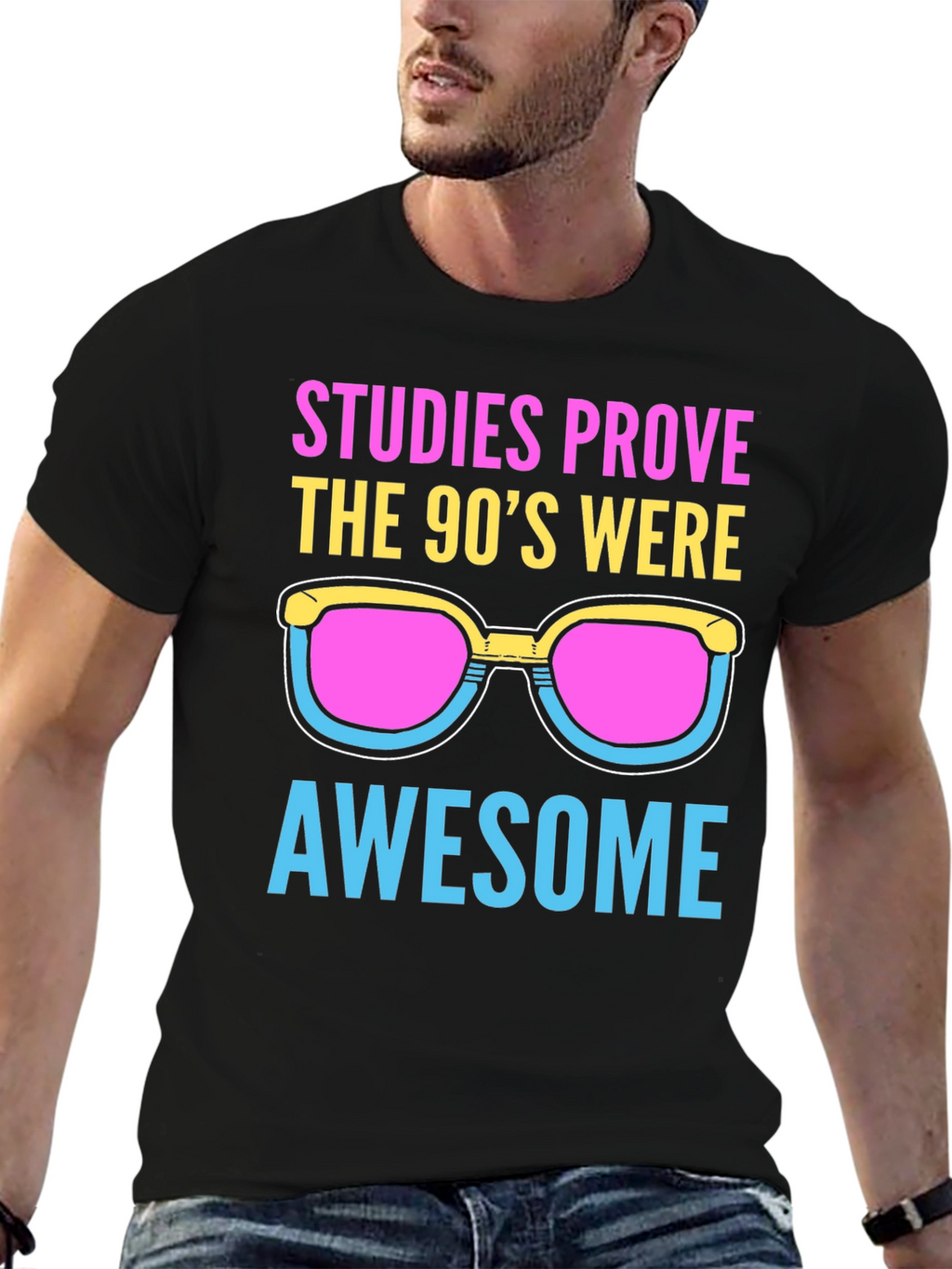 90s Sunglasses Graphic Tee - Retro Style