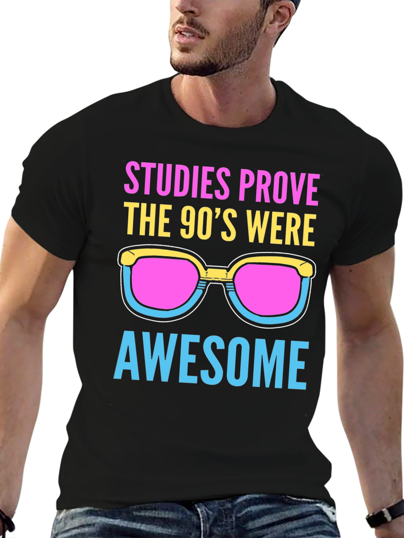 90s Sunglasses Graphic Tee - Retro Style