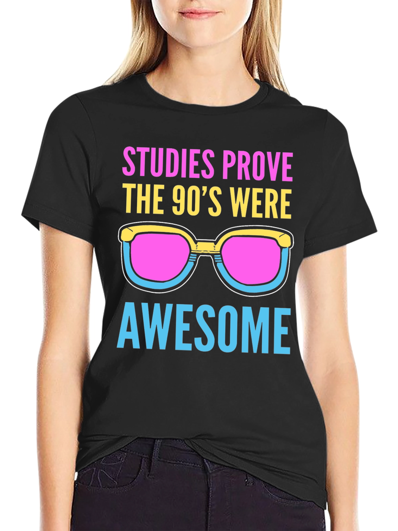 90s Sunglasses Graphic Tee - Retro Style