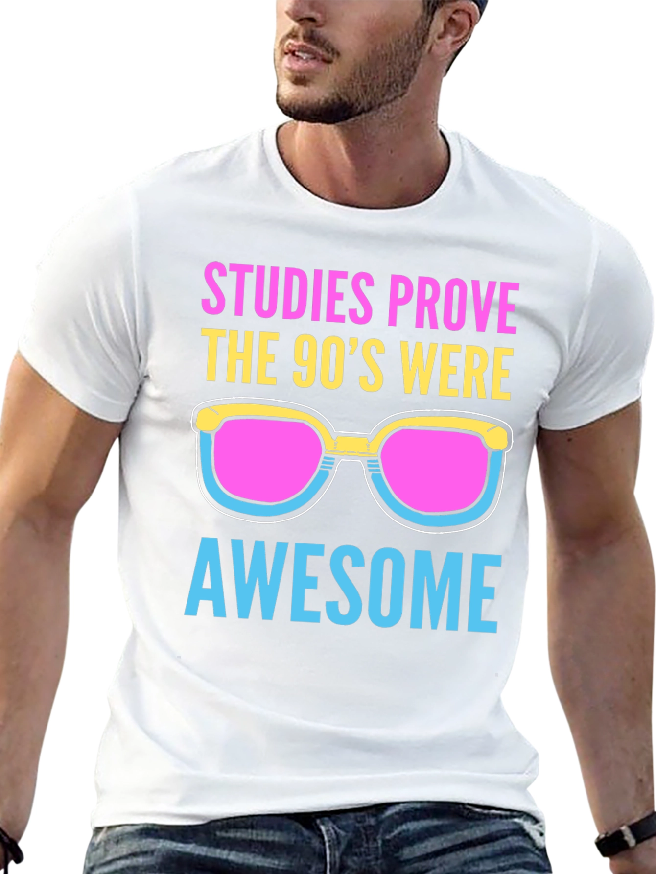 90s Sunglasses Graphic Tee - Retro Style