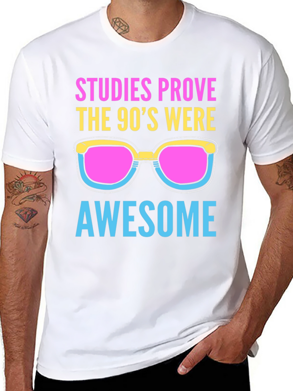 90s Sunglasses Graphic Tee - Retro Style