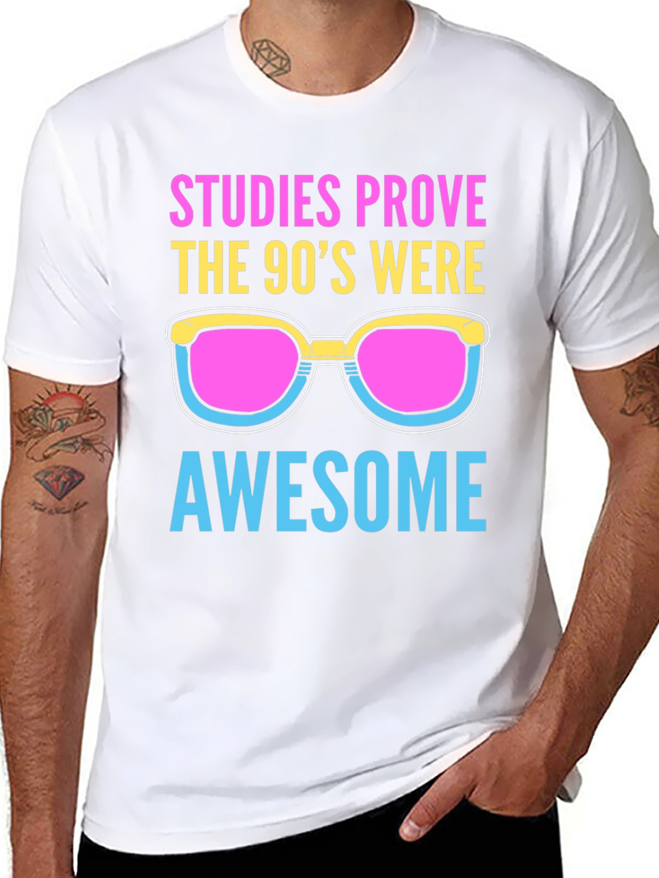 90s Sunglasses Graphic Tee - Retro Style