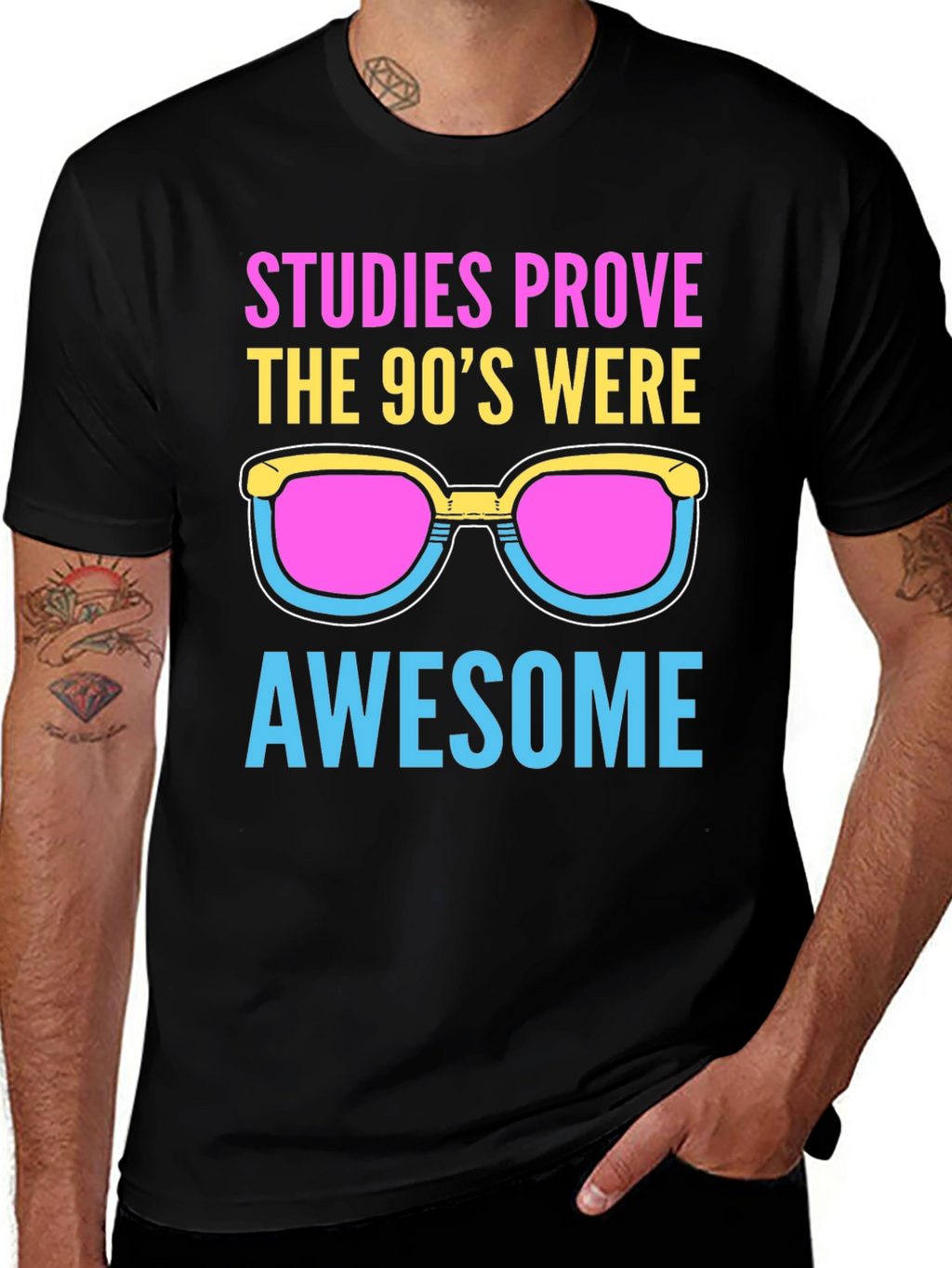 90s Sunglasses Graphic Tee - Retro Style