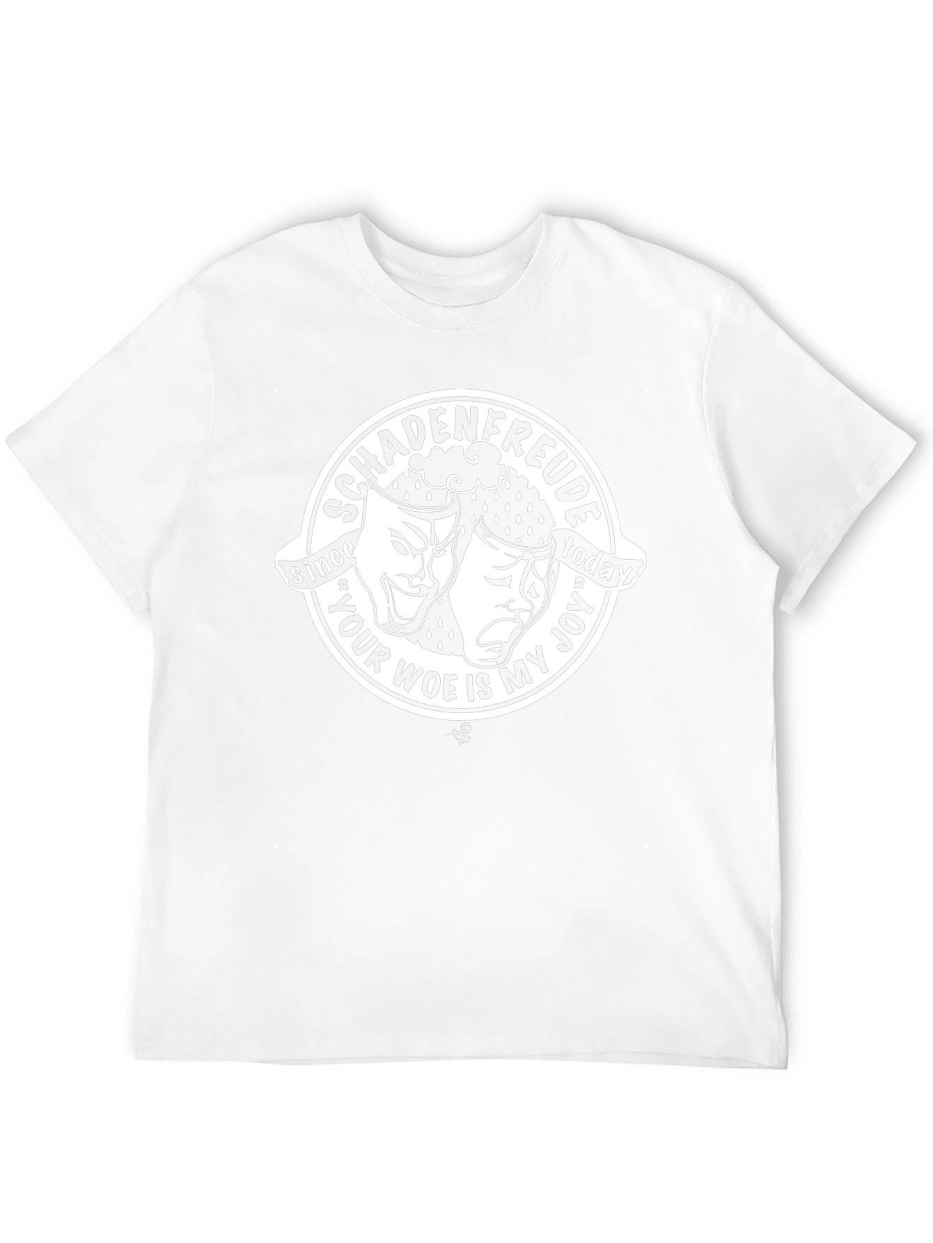 Schadenfreude Graphic Print Black T-Shirt