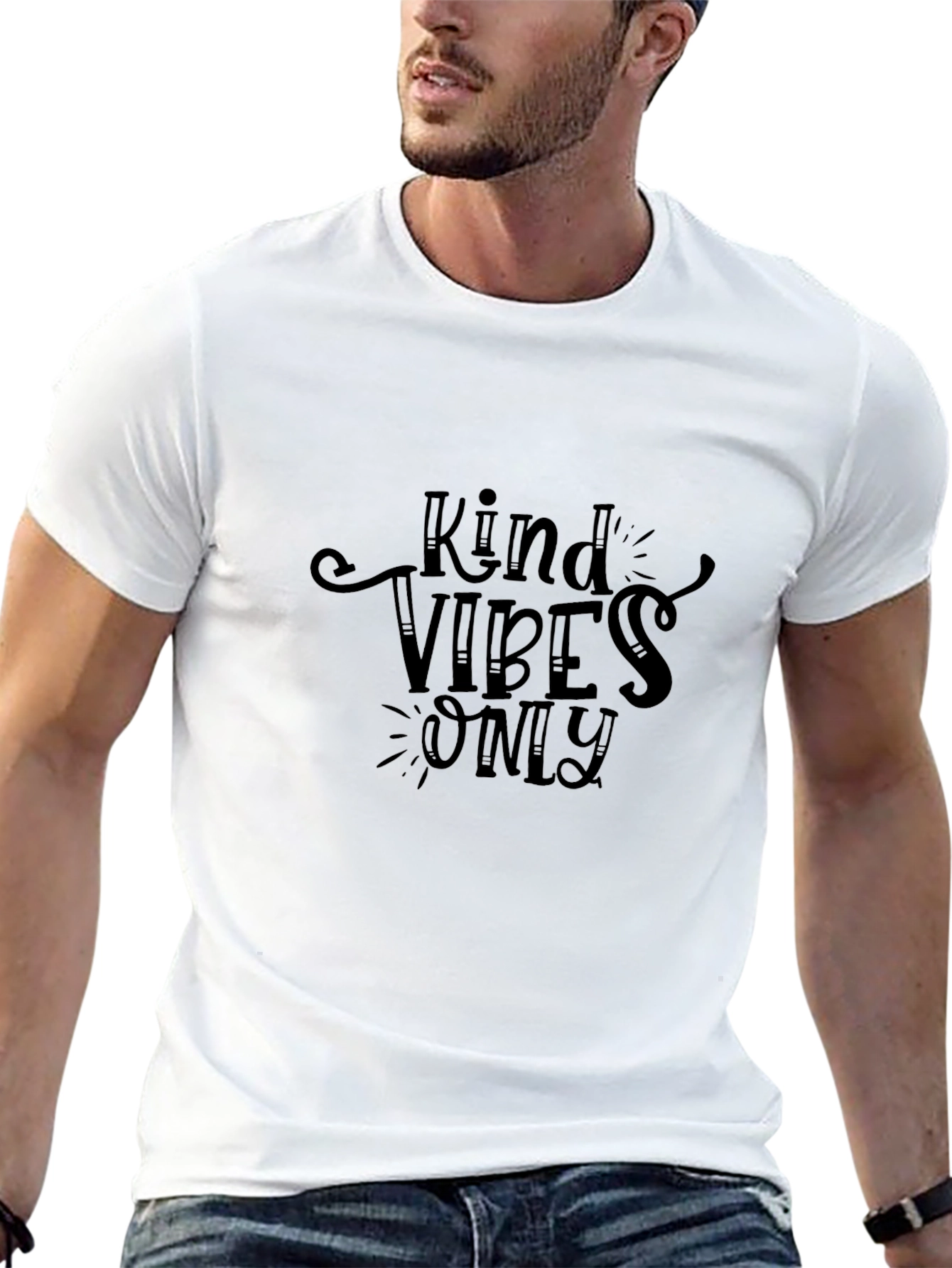 Kind Vibes Only Black Graphic Tee
