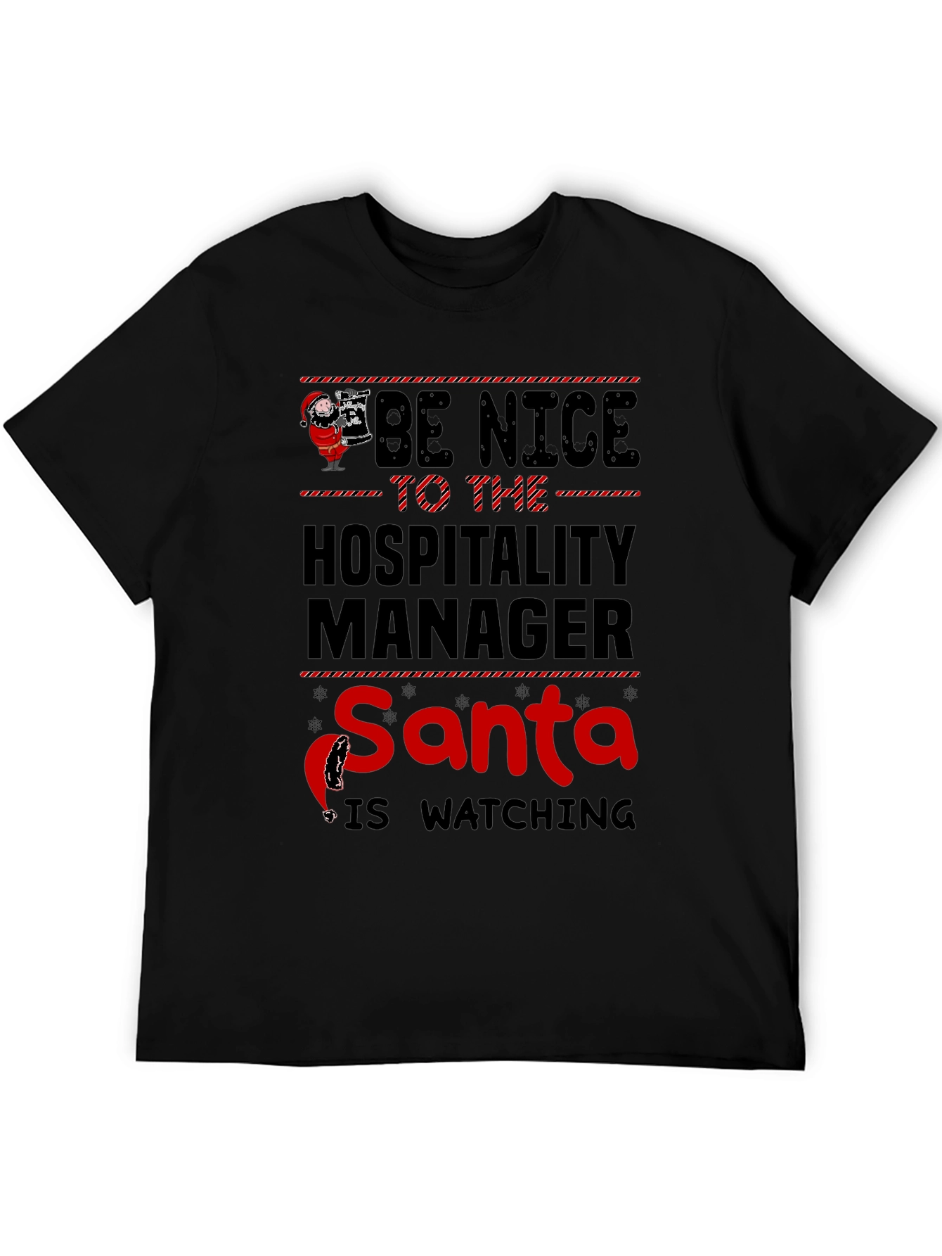 Hospitality Manager Santa Watching T-Shirt