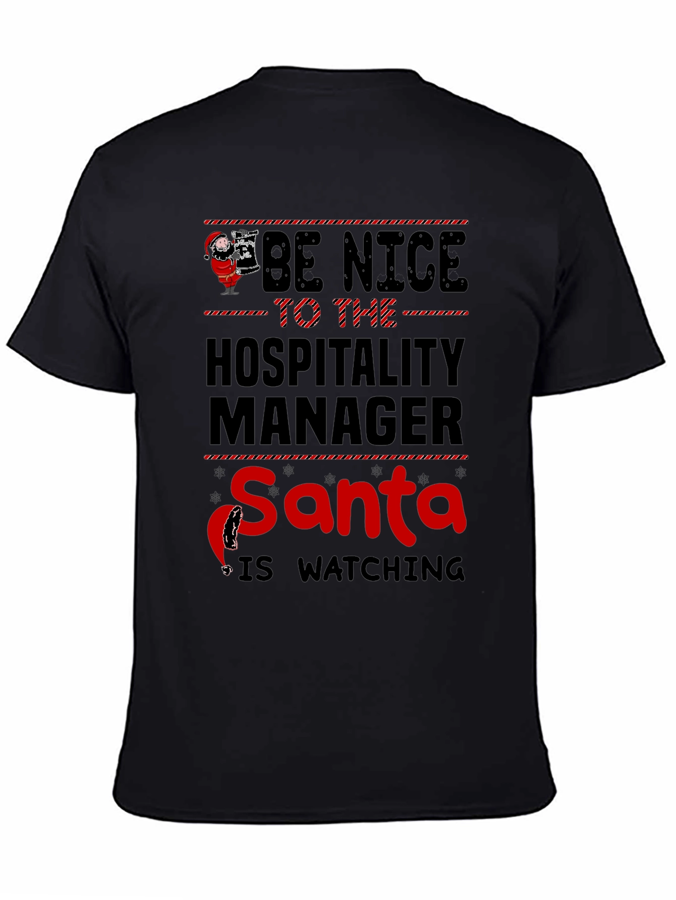 Hospitality Manager Santa Watching T-Shirt