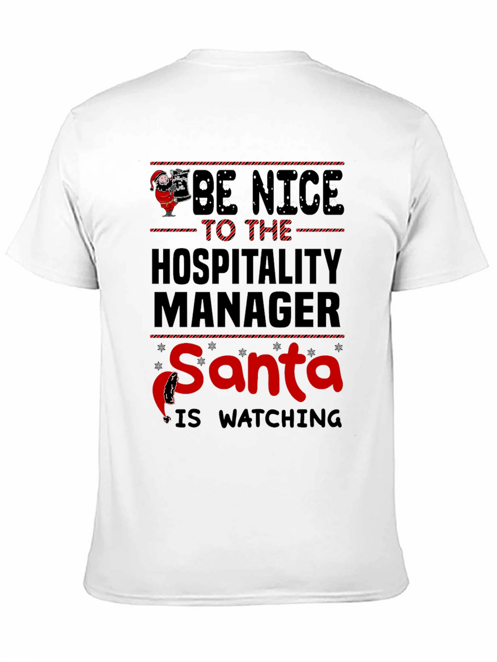 Hospitality Manager Santa Watching T-Shirt