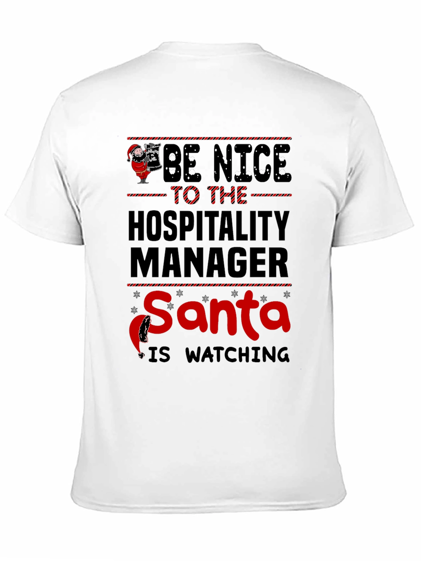 Hospitality Manager Santa Watching T-Shirt