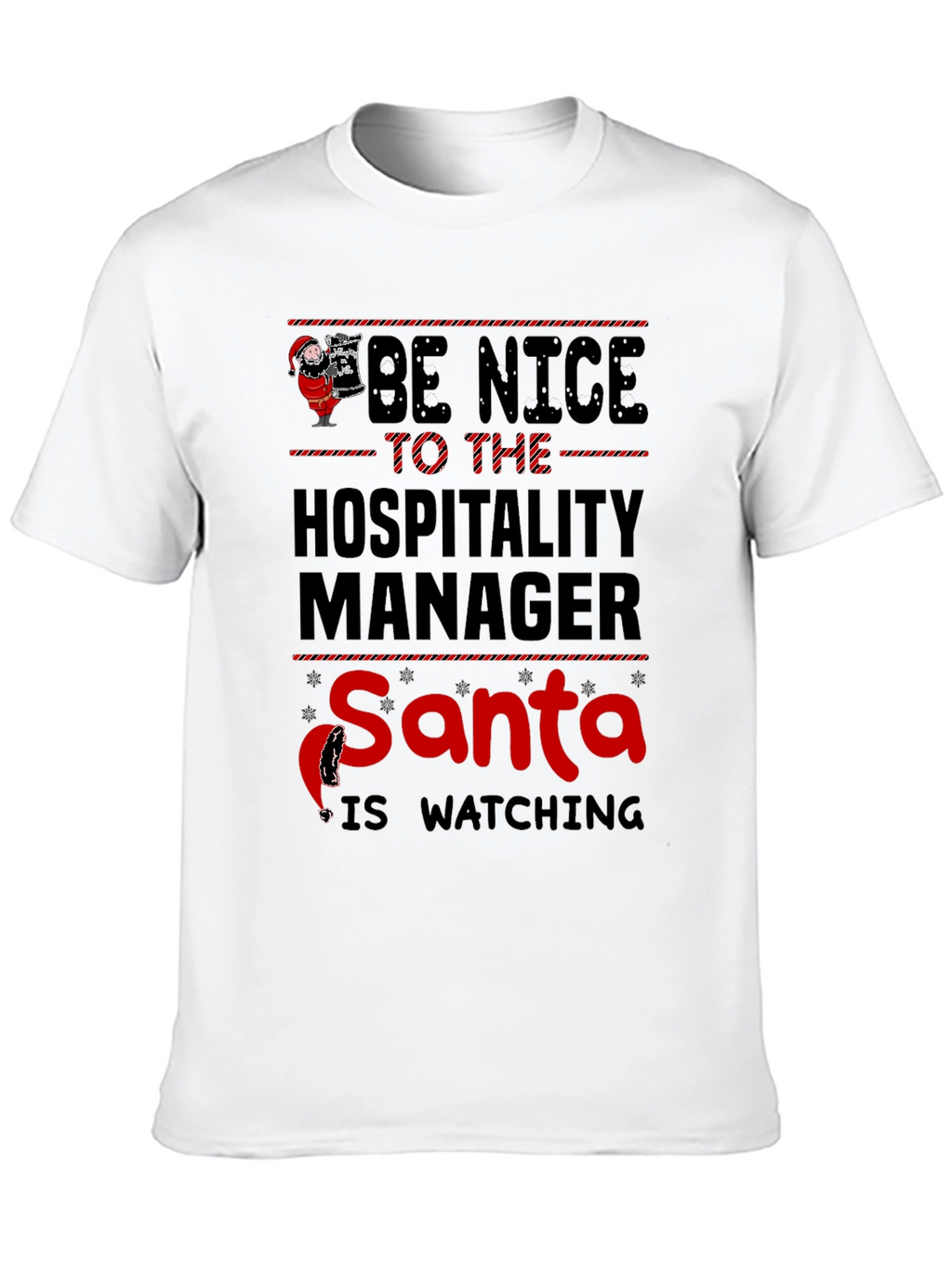 Hospitality Manager Santa Watching T-Shirt