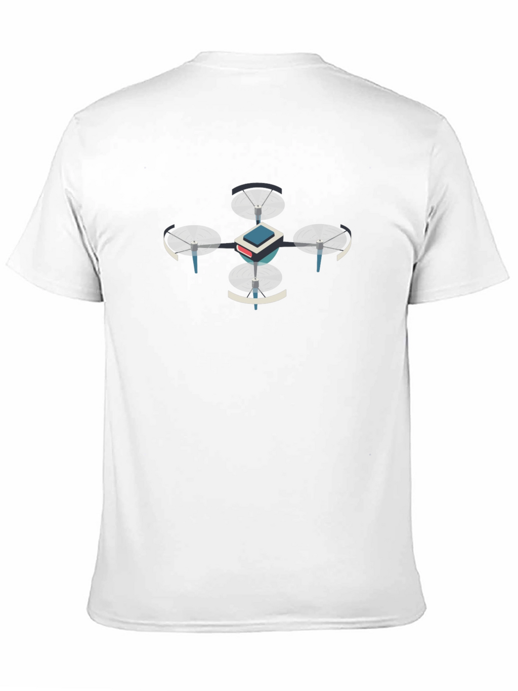 Drone Graphic Tee - Black Cotton T-Shirt
