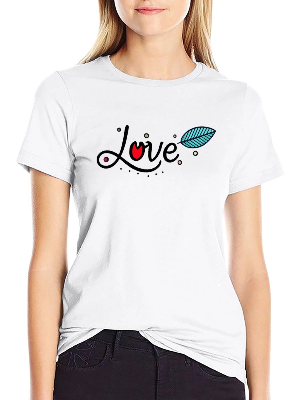 Love Graphic Print Black T-Shirt for Men