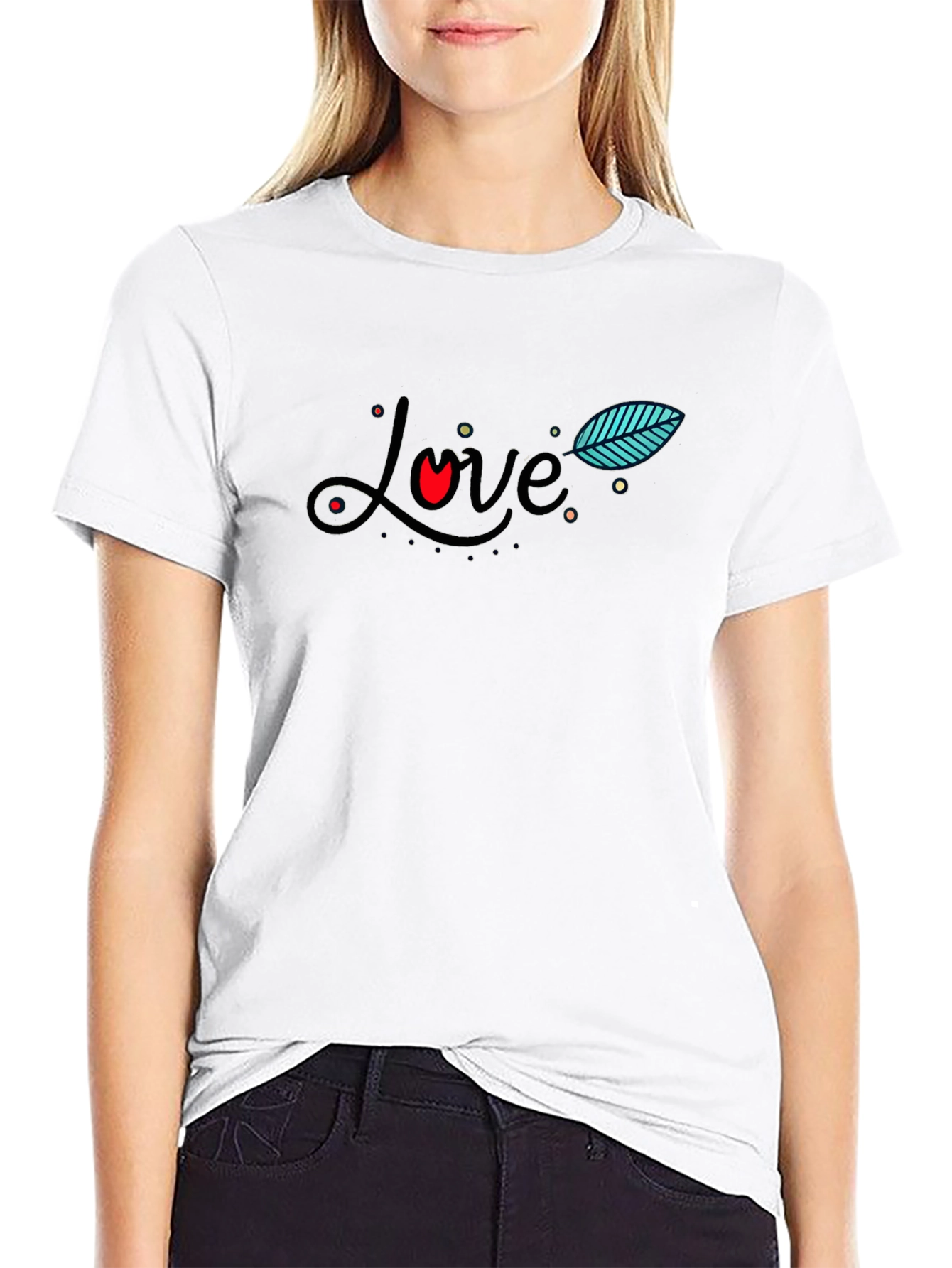 Love Graphic Print Black T-Shirt for Men