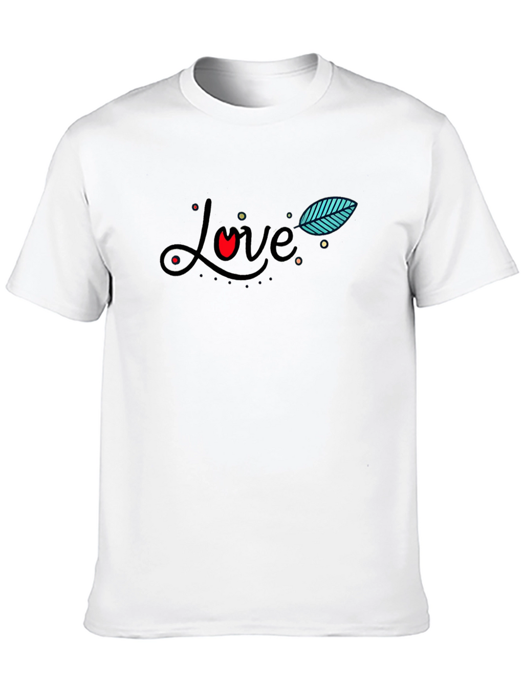 Love Graphic Print Black T-Shirt for Men