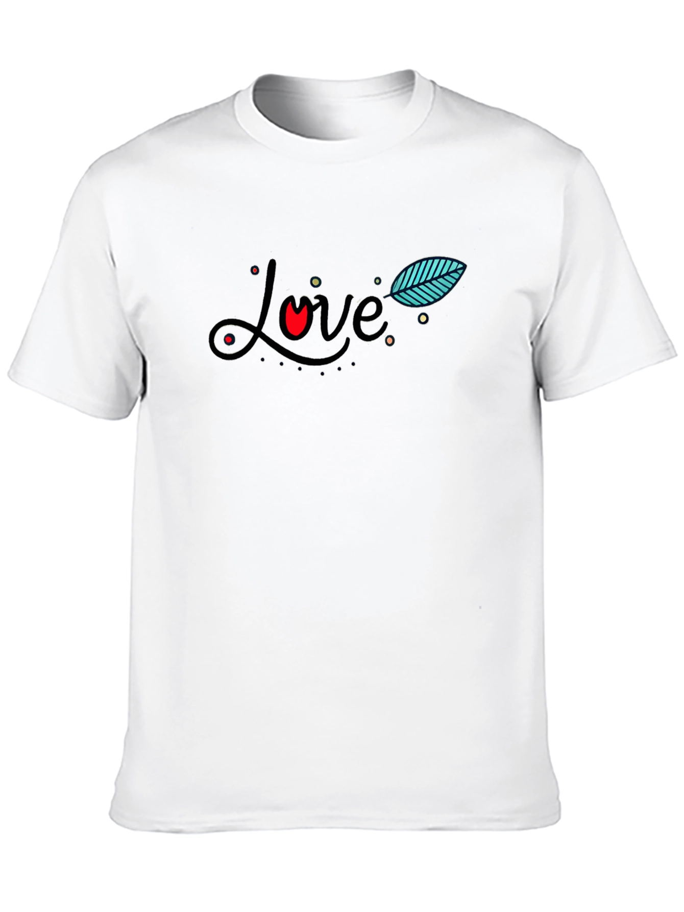 Love Graphic Print Black T-Shirt for Men