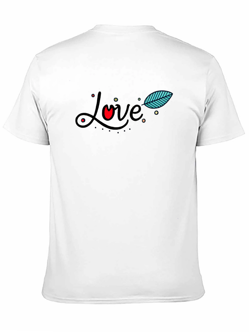 Love Graphic Print Black T-Shirt for Men