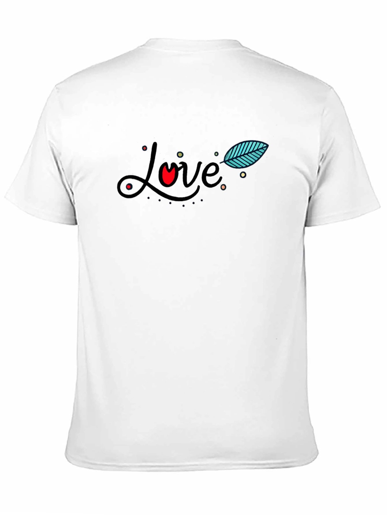 Love Graphic Print Black T-Shirt for Men
