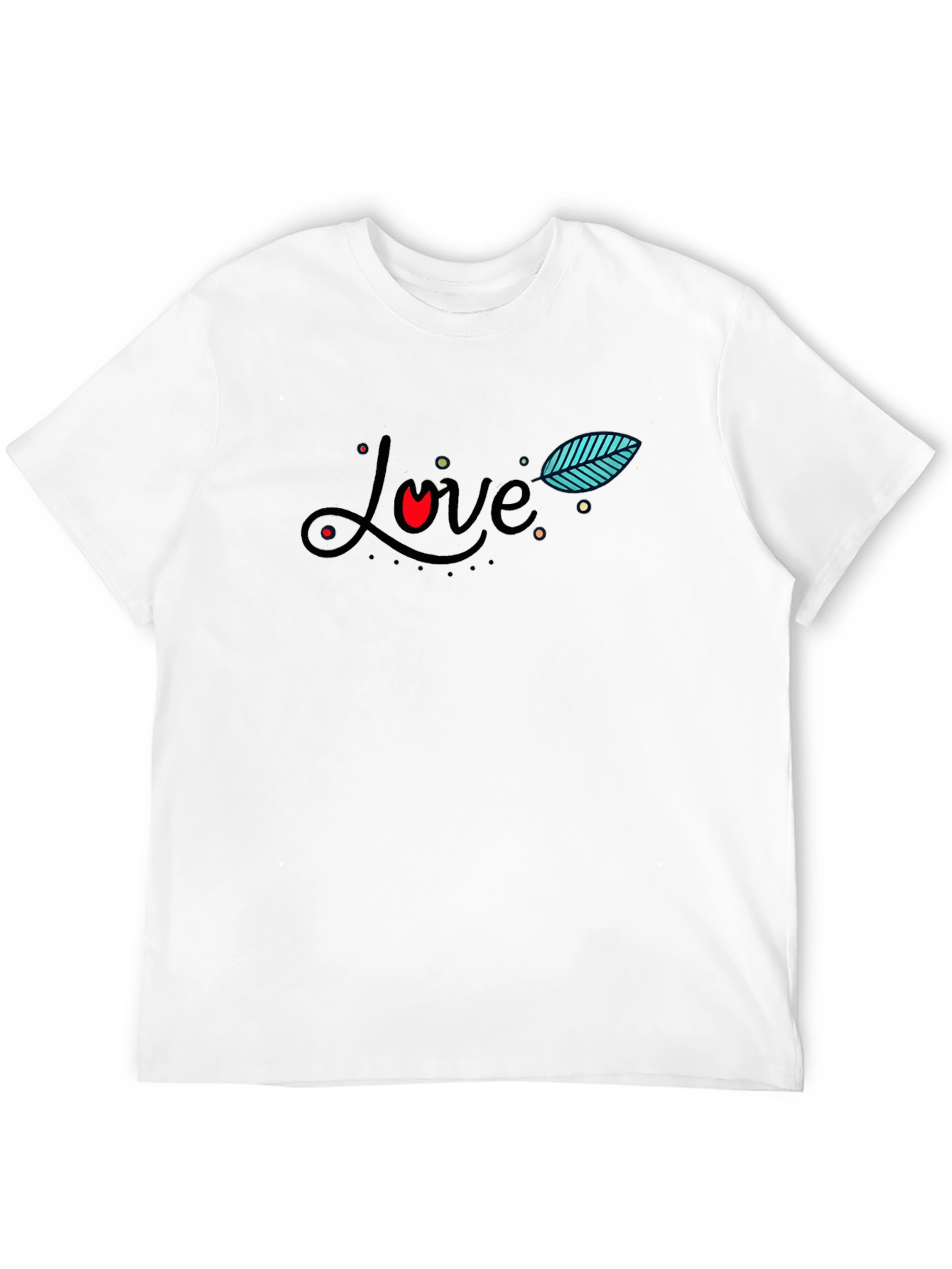Love Graphic Print Black T-Shirt for Men