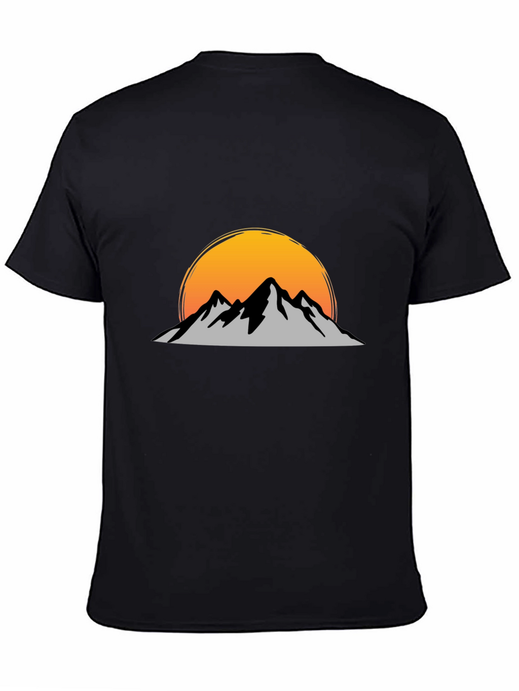 Mountain Sunset Graphic Tee - Black