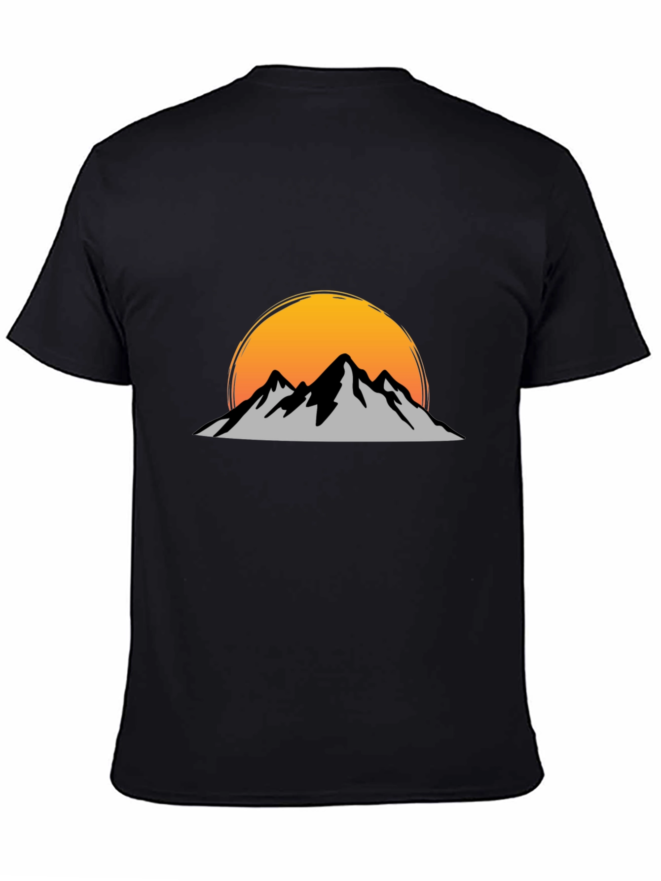 Mountain Sunset Graphic Tee - Black