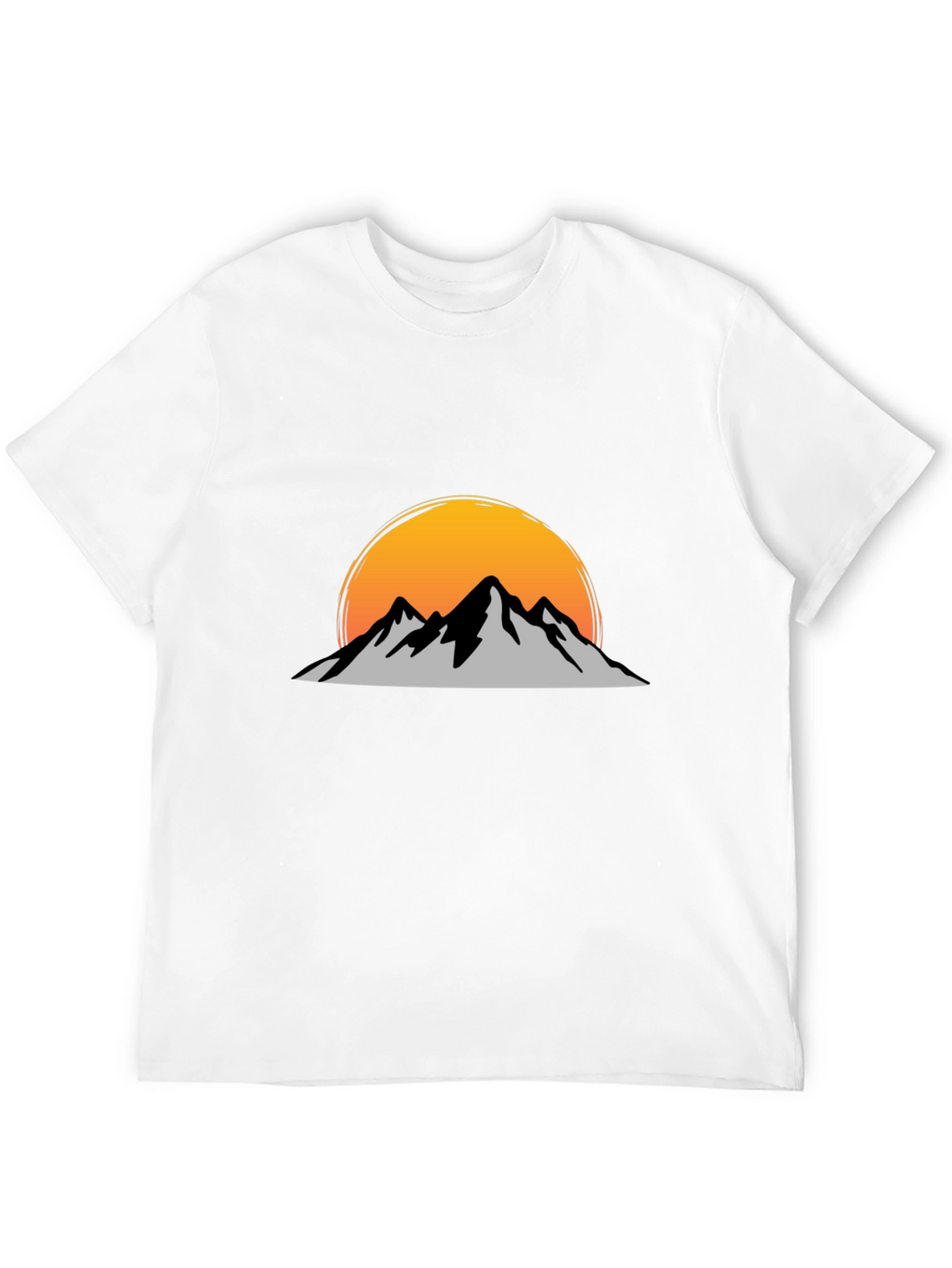 Mountain Sunset Graphic Tee - Black