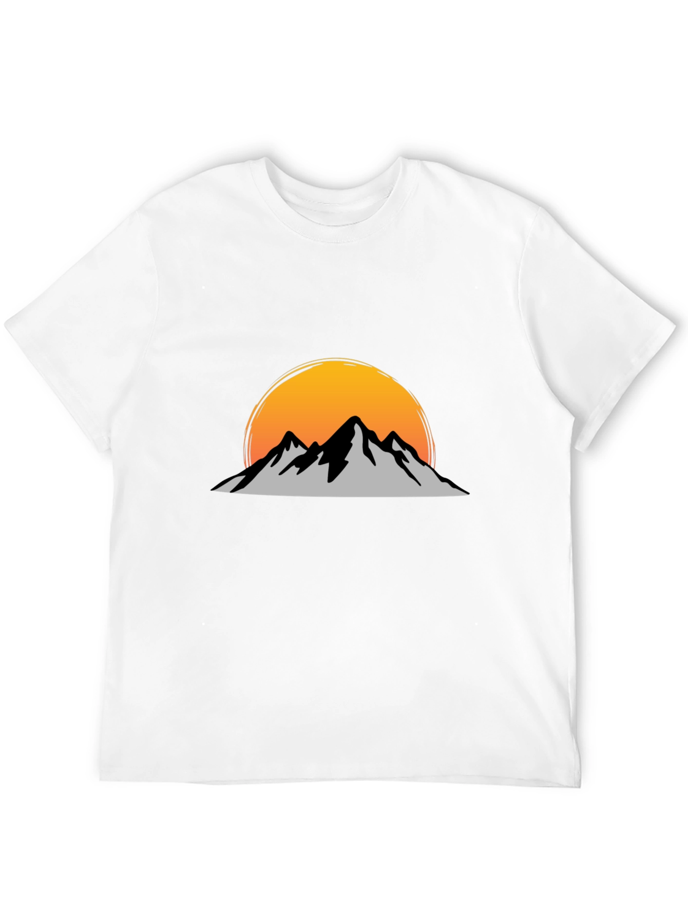 Mountain Sunset Graphic Tee - Black
